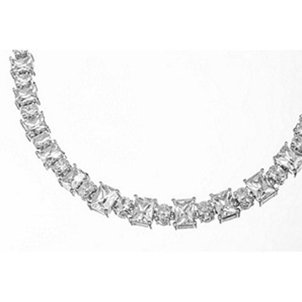 Designer Sterling Silver and Emerald Zirconia CZ Eternity Necklace Size ONE SIZE - 2 Thumbnail