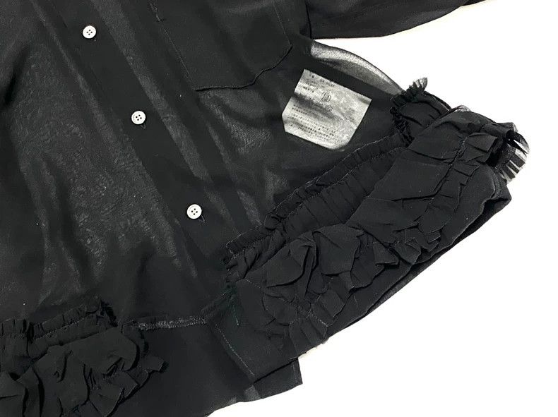 Comme des Garcons Comme Des Garcons Long Sleeve Shirt with Cubic Lace Hem Sh Size S / US 4 / IT 40 - 4 Thumbnail