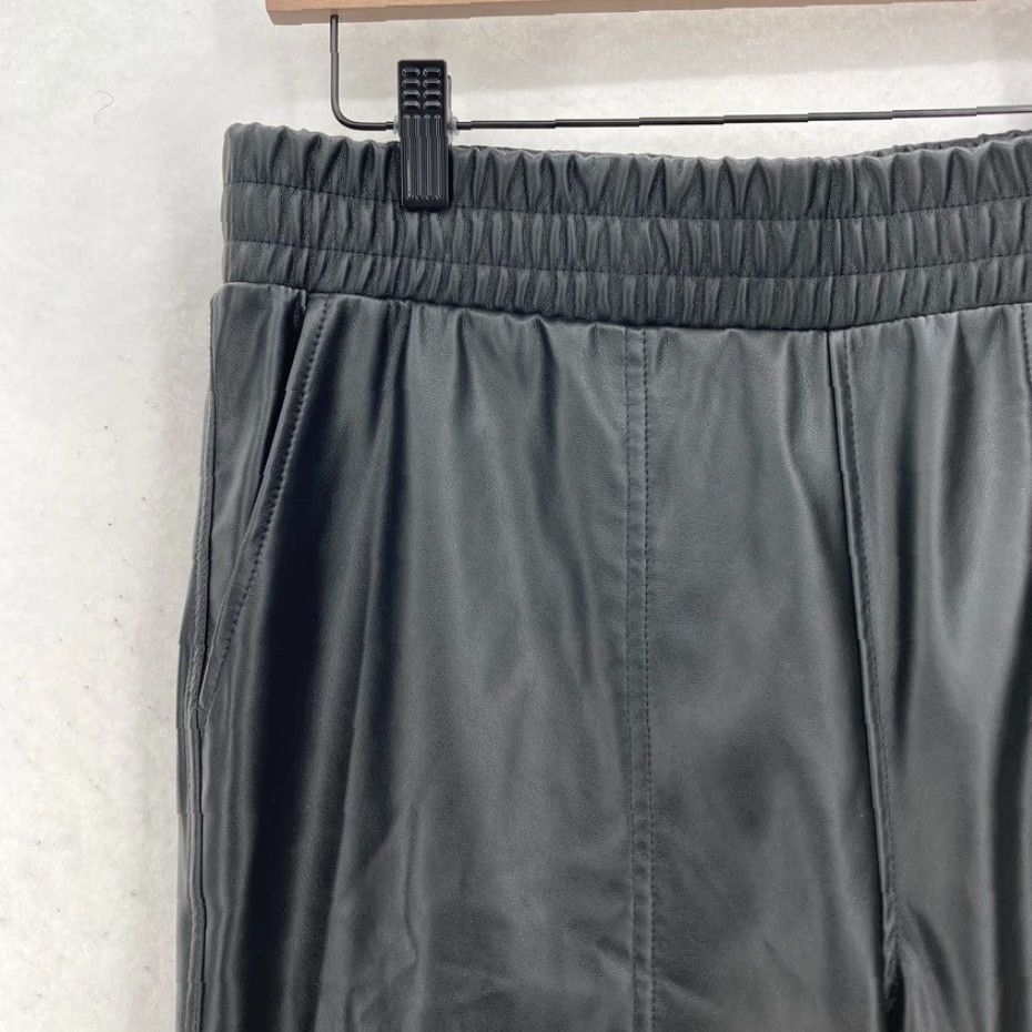 Vintage Calia Faux Leather Jogger Pants Women's Medium Black High Rise Stretch NWT Size 32" / US 10 / IT 46 - 3 Thumbnail