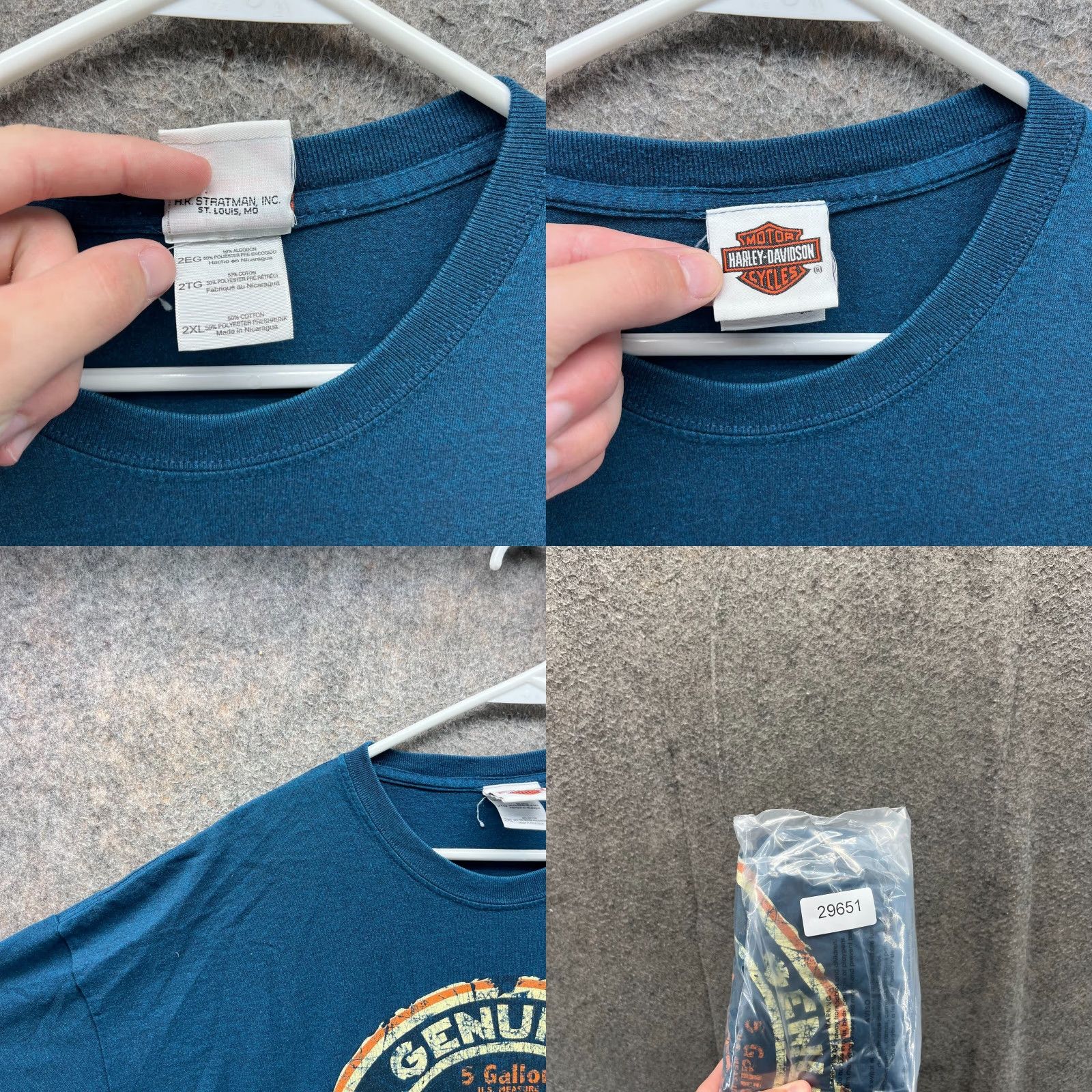 Harley Davidson VINTAGE Harley-Davidson Shirt Men 2XL Blue Motorcycle Logo T-Shirt Size US XXL / EU 58 / 5 - 8 Thumbnail