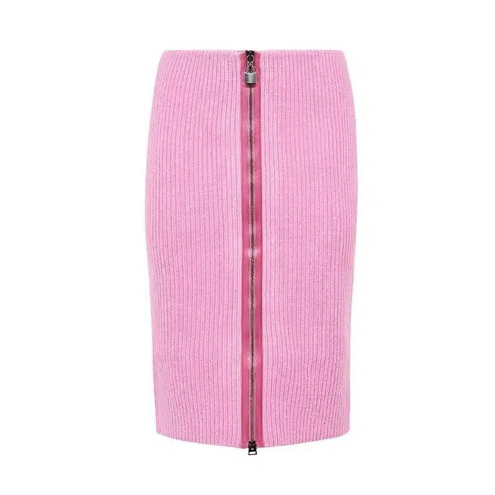 Tom Ford o1loc1c1124 GCK149 Ribbed Wool Pencil Skirt in Pink Size 25" / US 0 / IT 36 - 1 Preview
