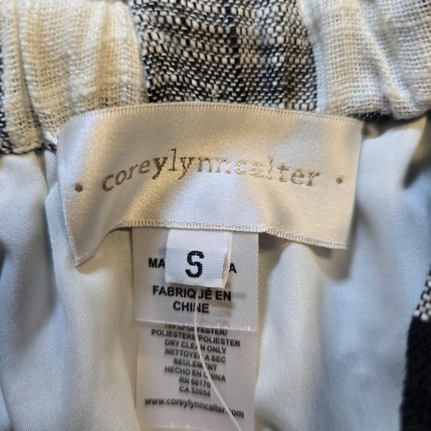 Vintage Corey Lynn Calter Dress Women Small Black White Gingham Plaid Linen Blend Casual A-Line Short Sleeve Round Neck Pullover Size S / US 4 / IT 40 - 4 Thumbnail