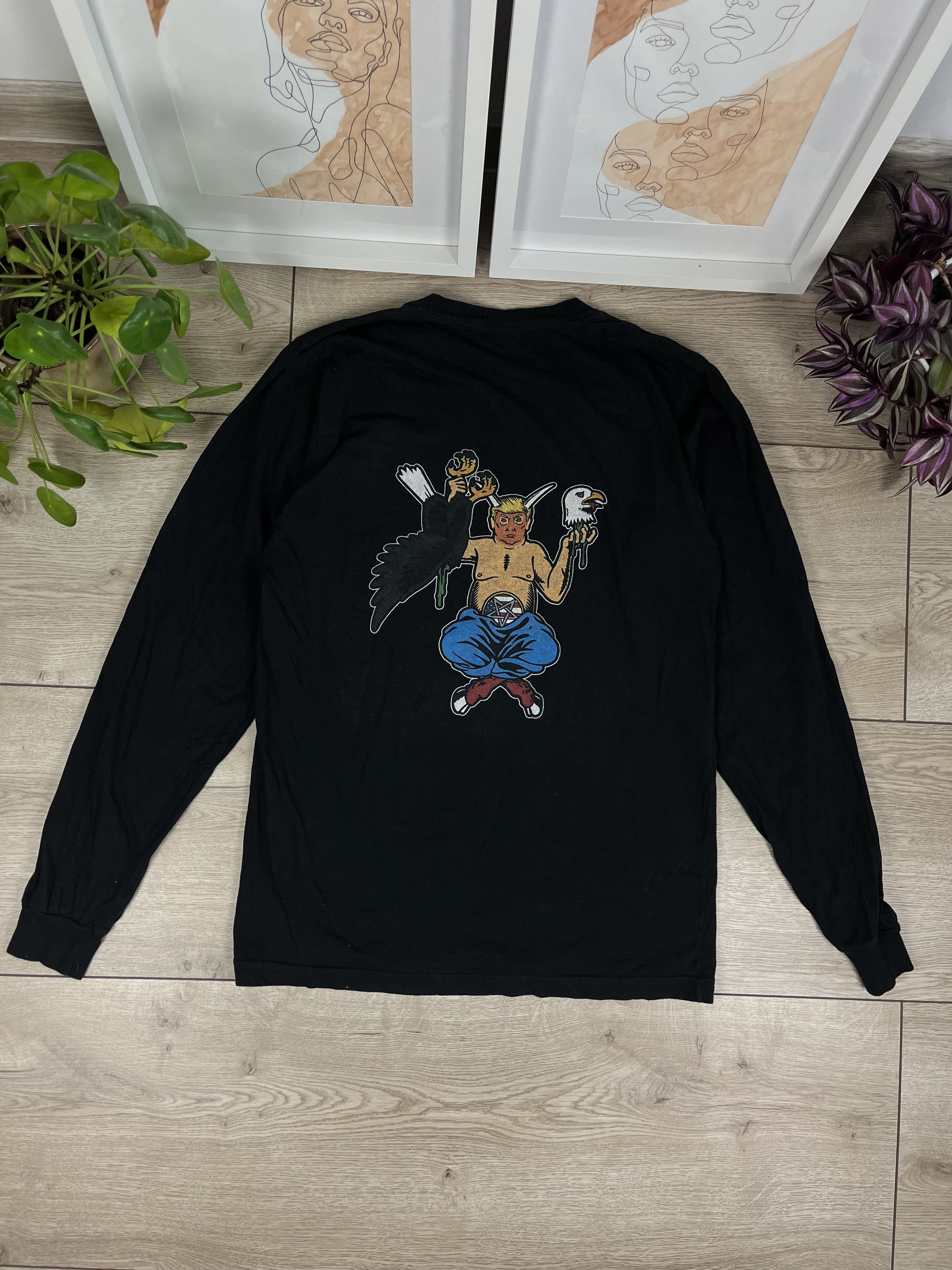 Donald Trump × Vintage Parody’s Tees Satanic Donald Trump Longsleeve Size US M / EU 48-50 / 2 - 1 Thumbnail