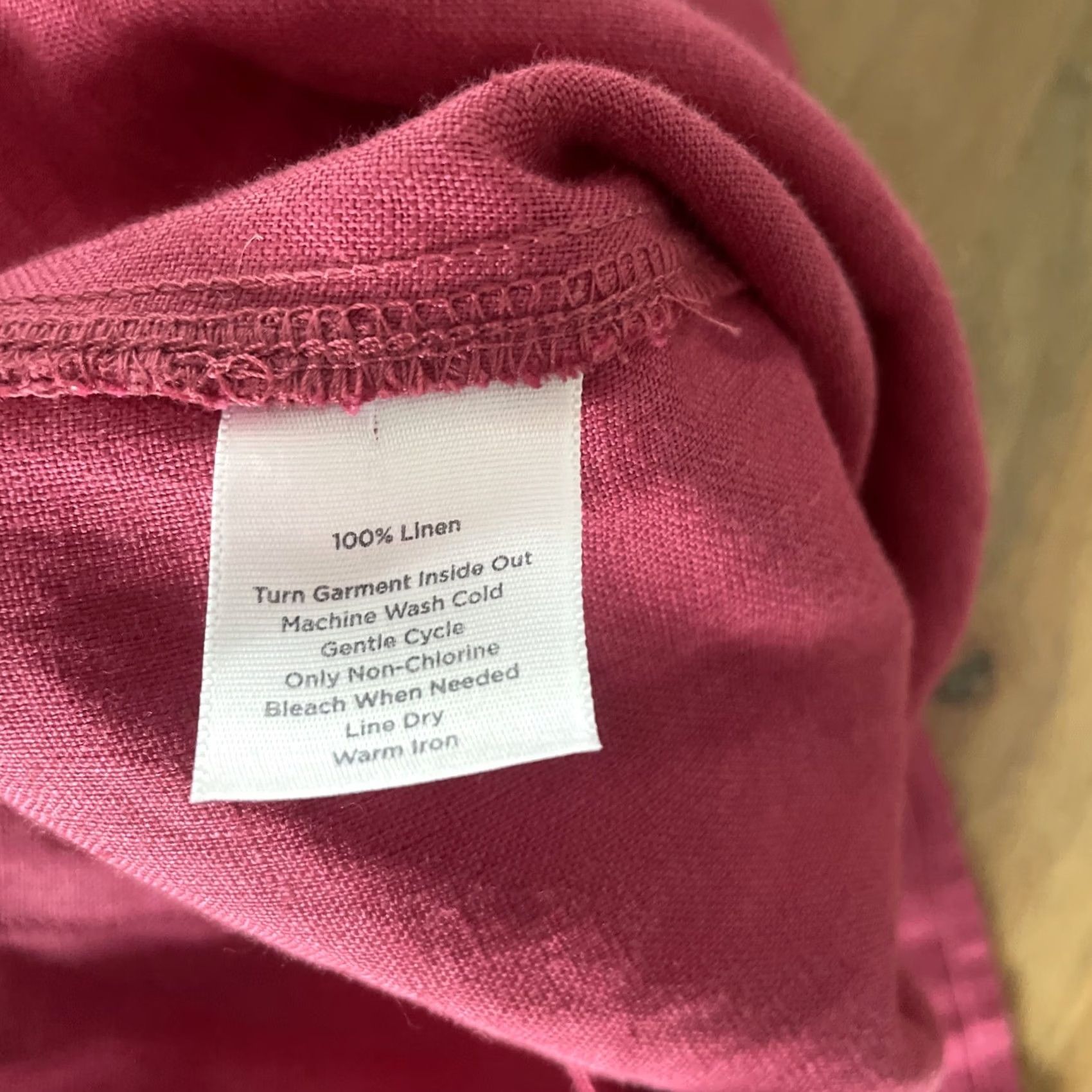 Talbots Talbots 100% Linen Blouse Womens Size 16 Pink Long Sleeve Button Up Shirt Size XXL / US 16-18 / IT 52-54 - 4 Thumbnail