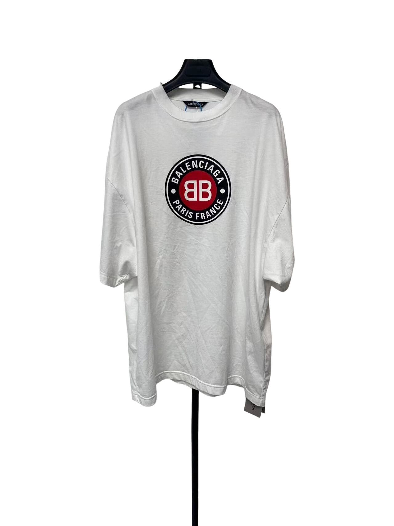 Balenciaga Balenciaga White Double B Print Short Sleeve | Grailed