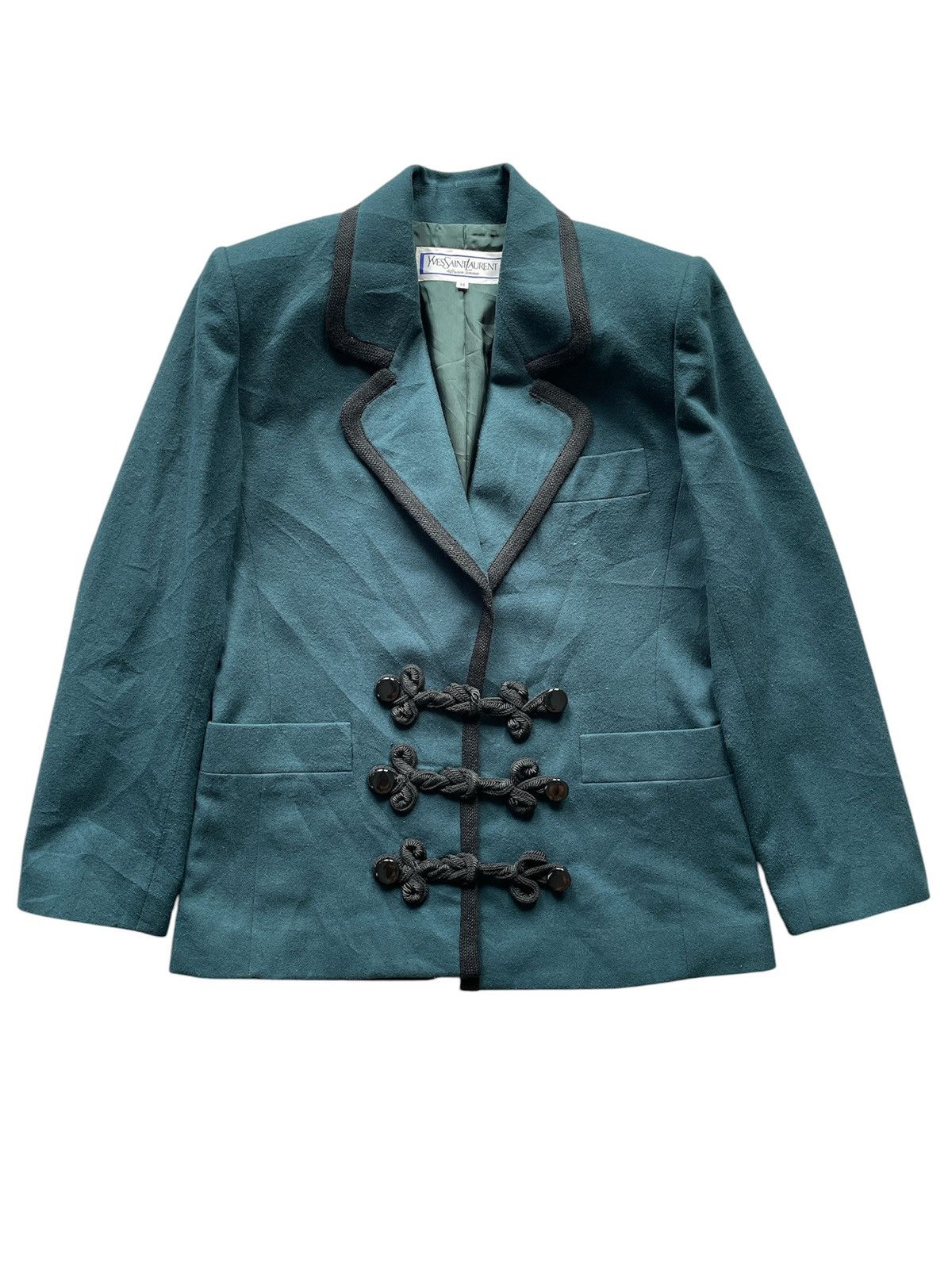 Yves Saint Laurent Yves Saint Laurent Diffusion Femmes Frog Closures Jacket Size M / US 6-8 / IT 42-44 - 1 Thumbnail
