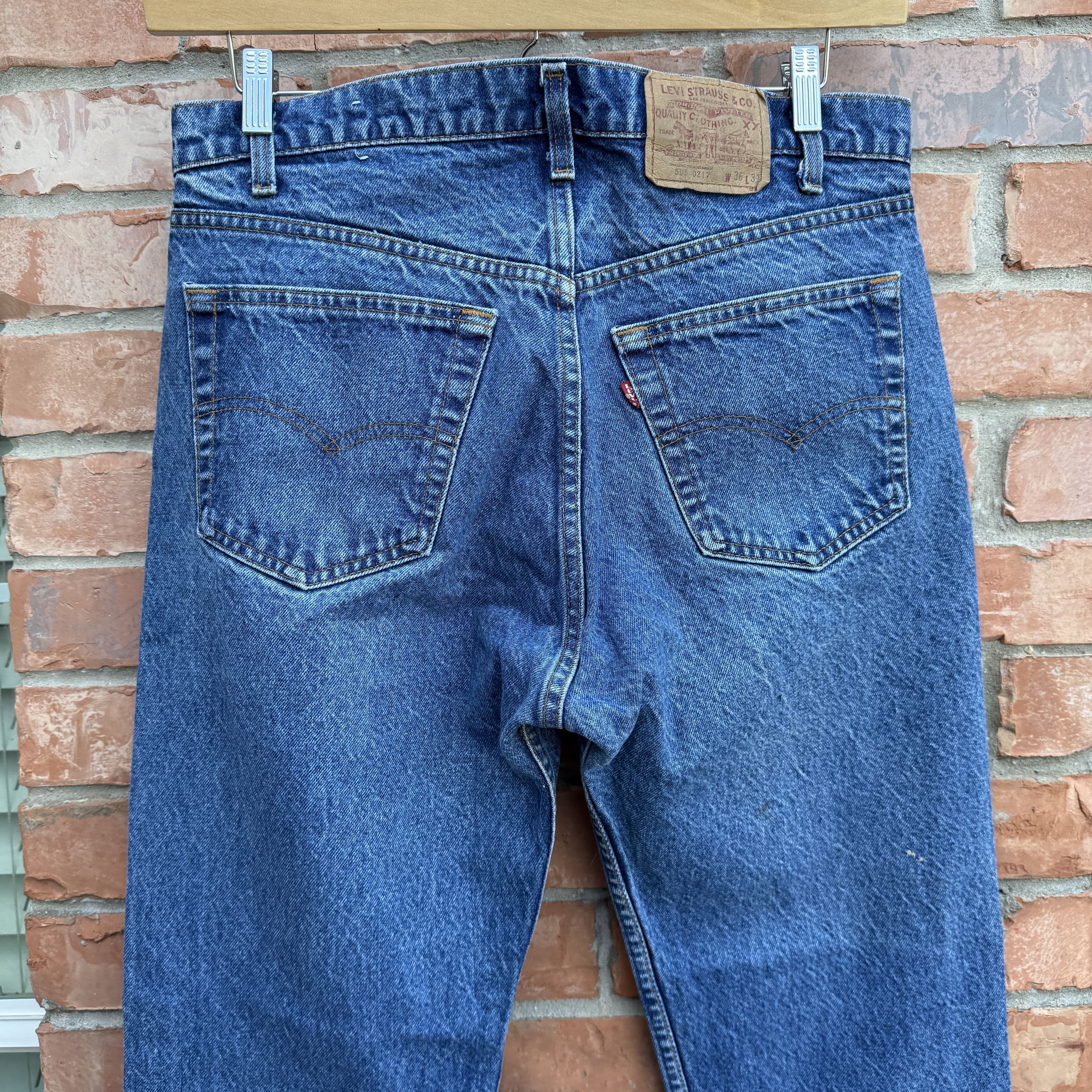 Levi's Vintage 80s Levis 505 Blue Denim Made in USA Jeans Size US 34 / EU 50 - 4 Thumbnail