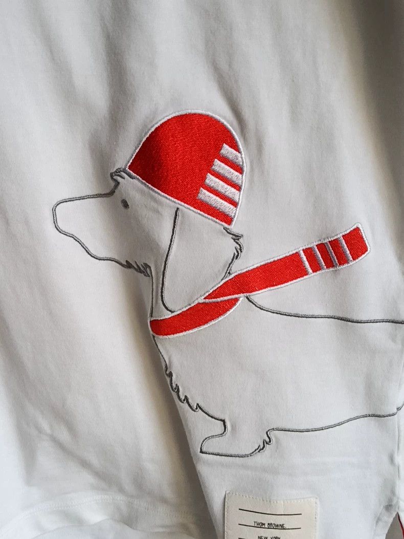 Thom Browne Thom browne Animal puppy pattern round-neck sweater short-s Size US XL / EU 56 / 4 - 3 Thumbnail