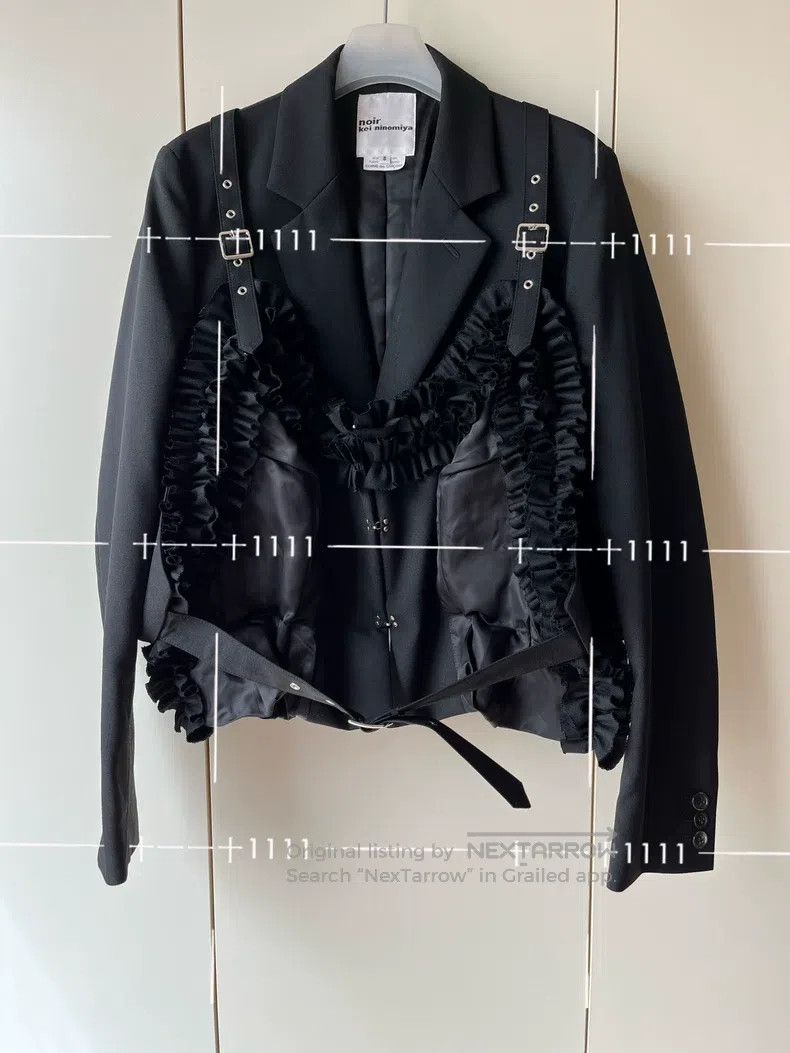 Comme des Garcons Comme Des Garcons Notched Lapel Tie Belt Coat Transformed Size S / US 4 / IT 40 - 1 Thumbnail
