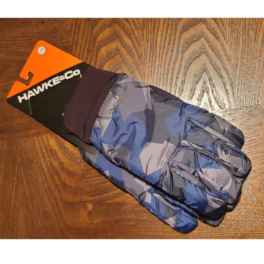 Hawke & Co Hawke & Co Unisex Lightweight Blue Fractal Camo Gloves S/M Size ONE SIZE - 2 Thumbnail