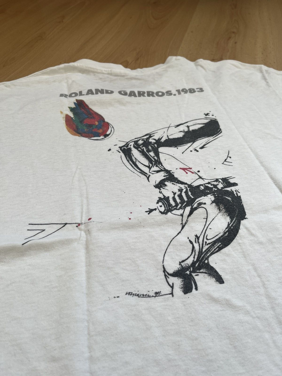 Vintage Roland Garros 1983 vintage tee Size US XL / EU 56 / 4 - 5 Thumbnail