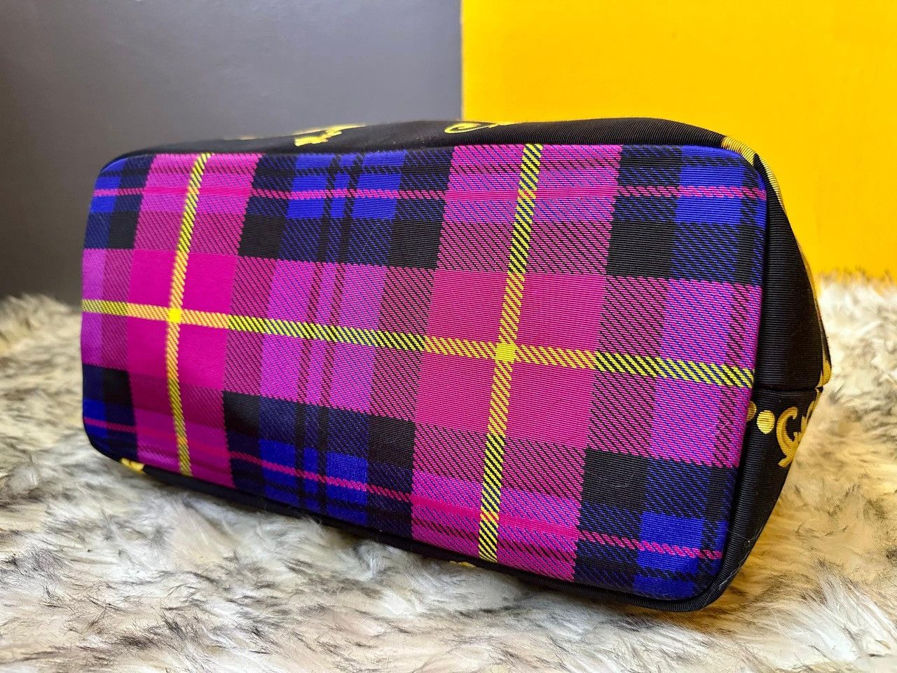 Versace Authentic Gianni Versace Baroque Plaid Print Tote Bag Size ONE SIZE - 4 Thumbnail
