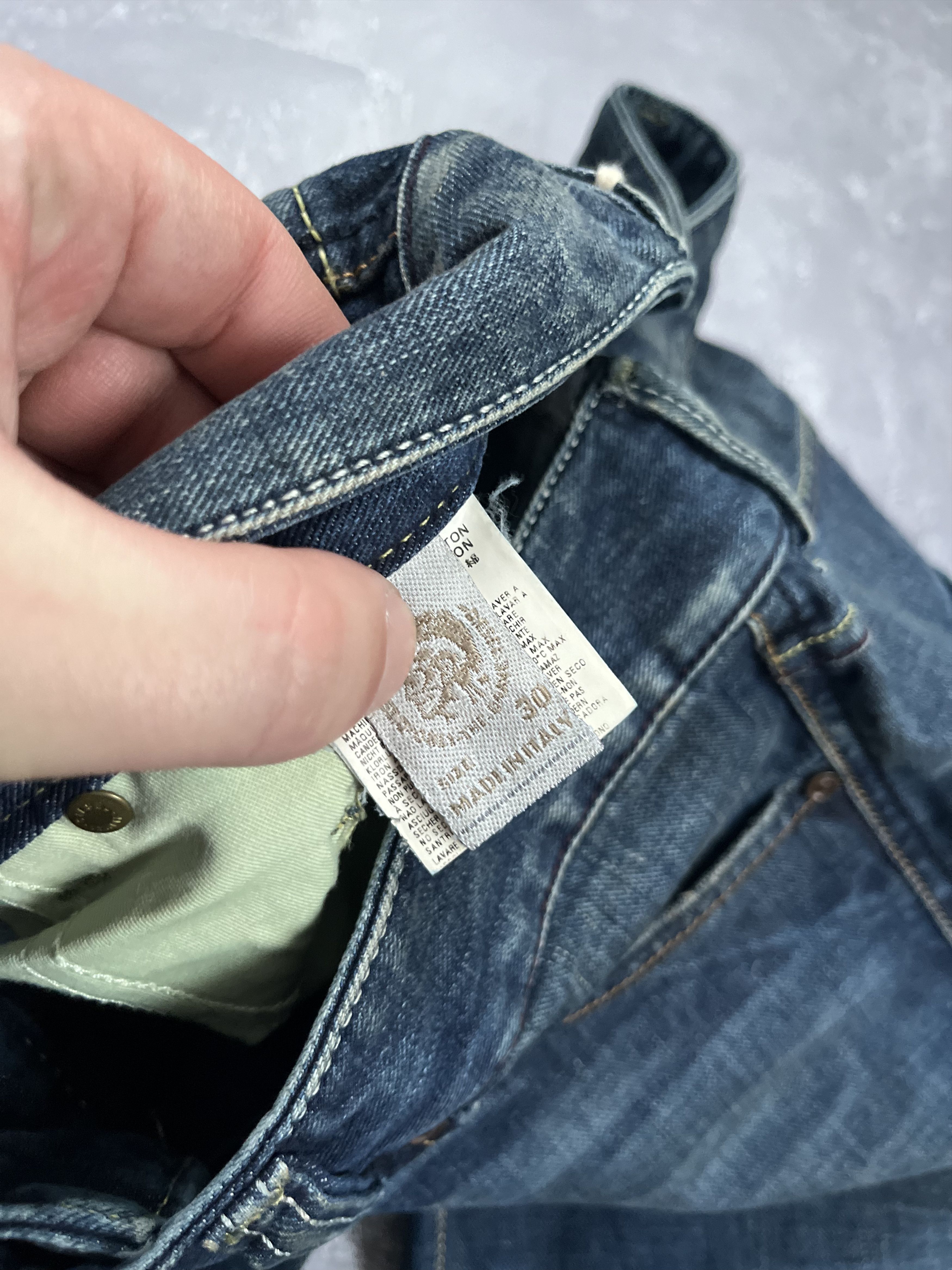 Diesel DIESEL PACEE BLUE JEANS Wide Leg Logo Embroidered Vintage Size 30" / US 8 / IT 44 - 11 Thumbnail