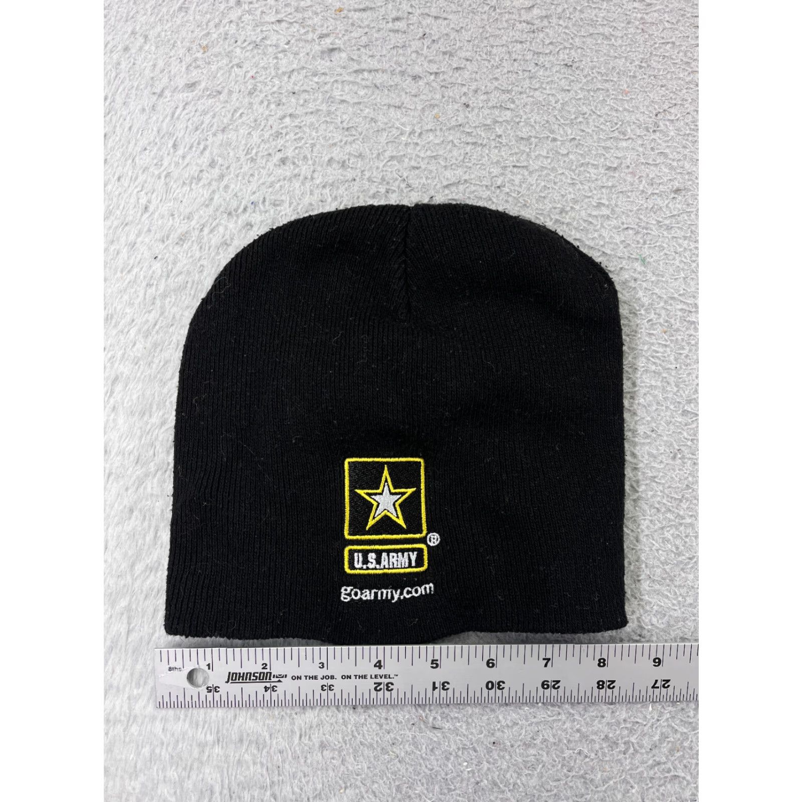 Vintage US Army Beanie Adult One Size Black Knit Embroidered Acrylic Hat/Cap Logo Ski Mens Size ONE SIZE - 2 Thumbnail