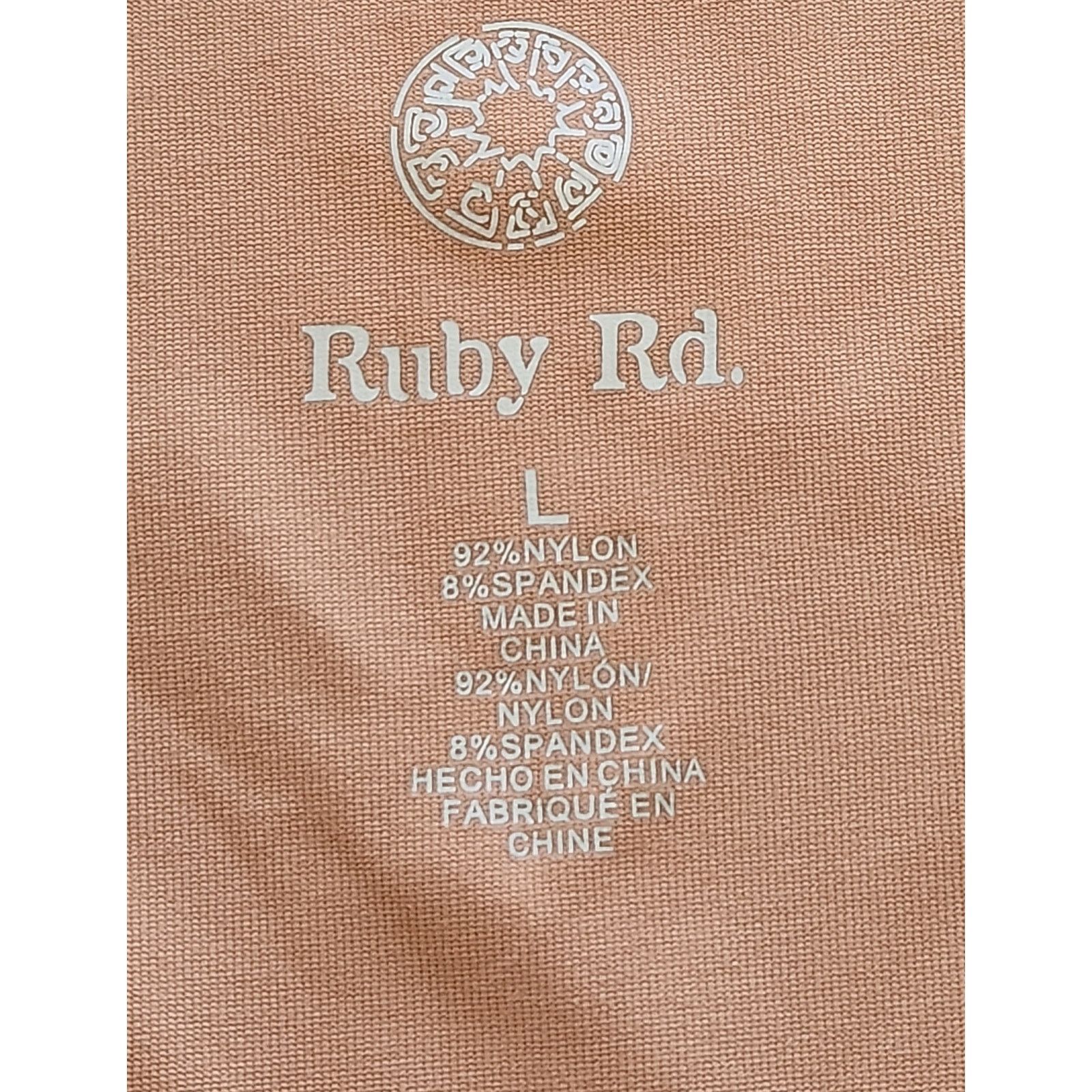 Other Ruby Rd. Salmon Pink Short Cap Sleeves Top Large Stretchy Size US L / EU 52-54 / 3 - 4 Thumbnail