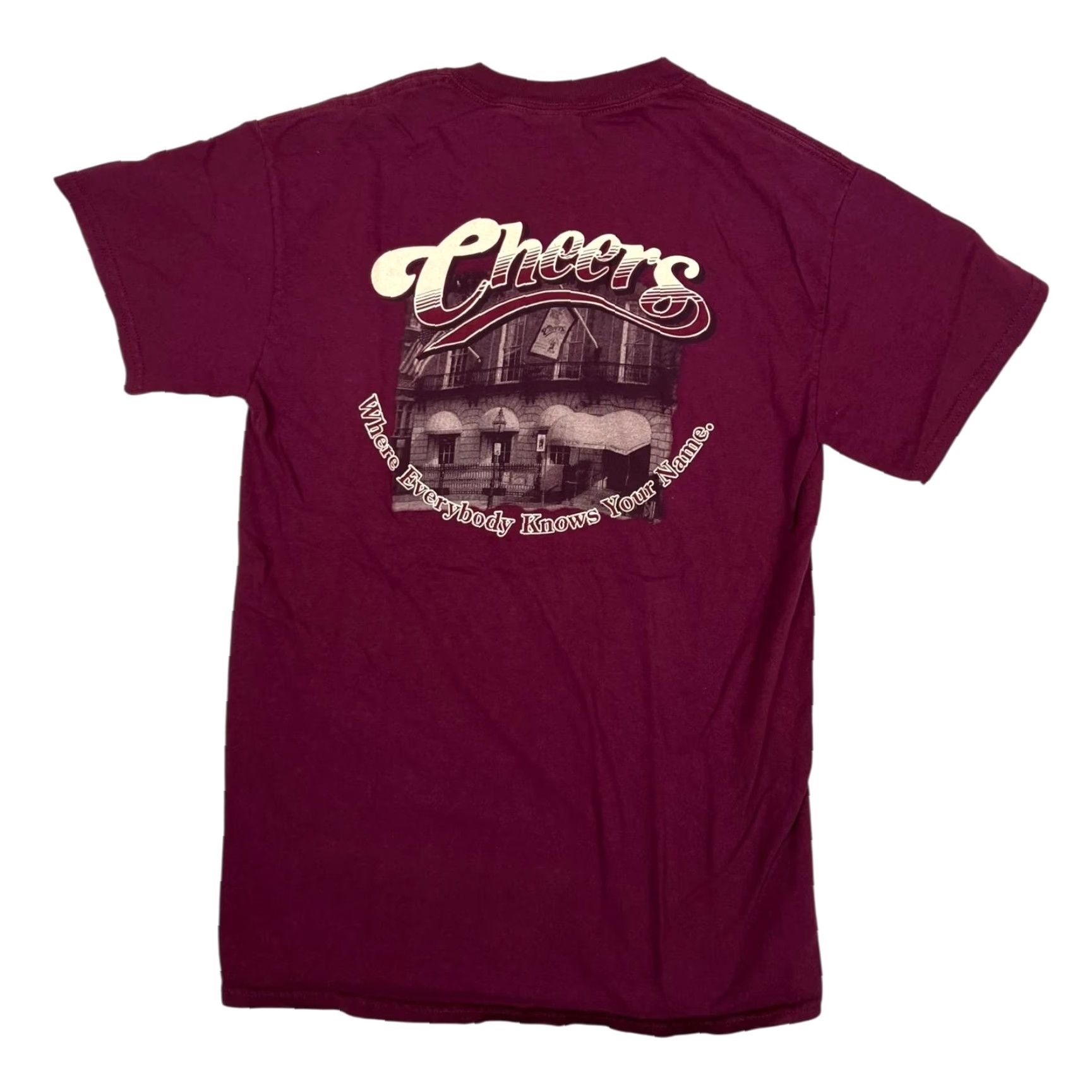 Gildan VINTAGE Cheers Boston T-Shirt Mens Small Red TV Show Bar Size US S / EU 44-46 / 1 - 2 Thumbnail