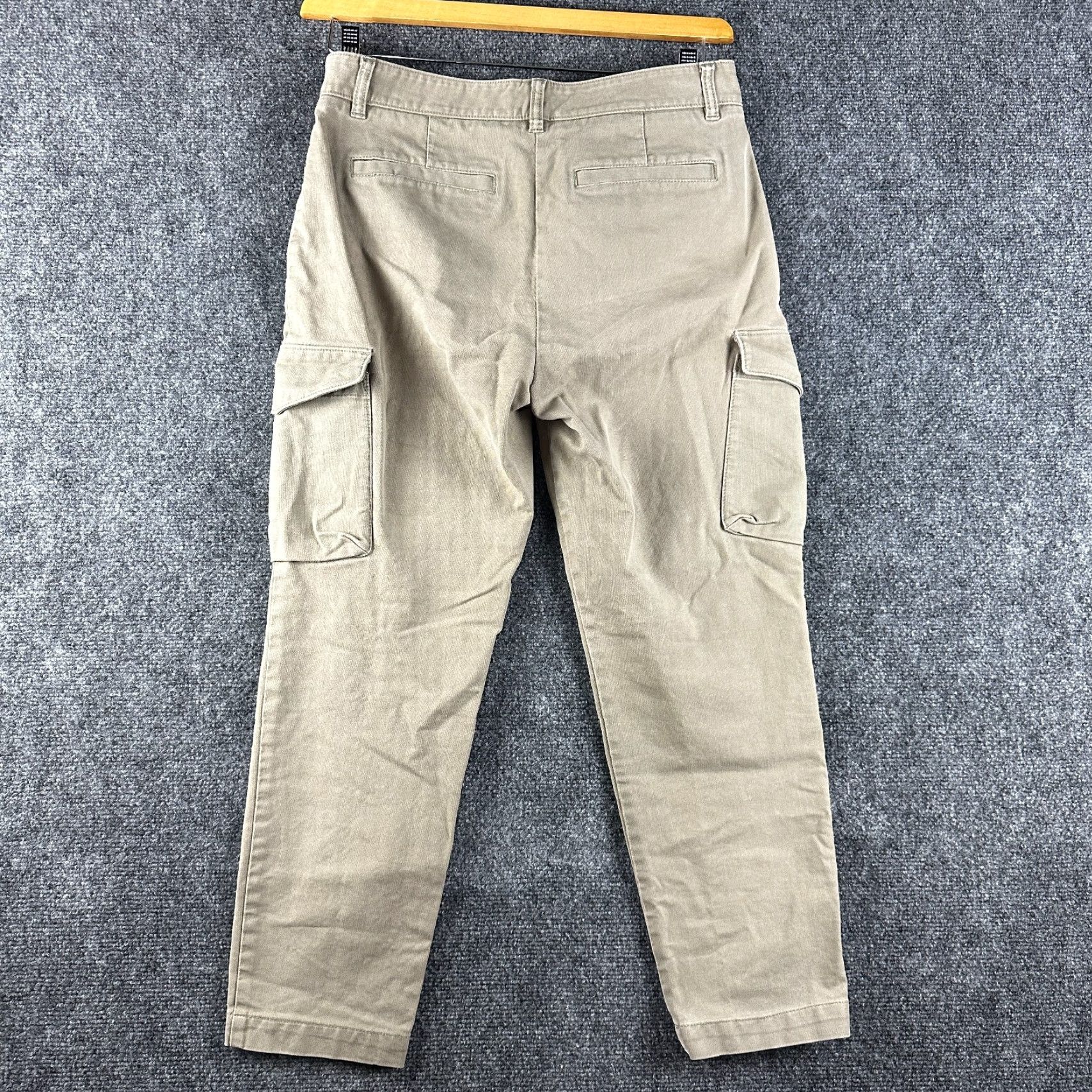 Theory Theory Cargo Pants Womens 4 Tan Cotton Pockets Tapered Leg Flat Front Zip Fly Womens Pants Size 27" / US 4 / IT 40 - 6 Thumbnail
