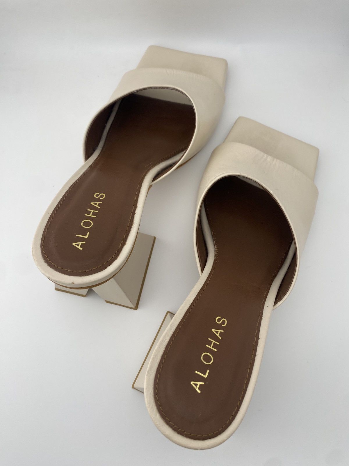 ALOHAS ALOHAS Dune Mule Sandals Ivory – Size 38 Size US 8 / IT 38 - 1 Thumbnail