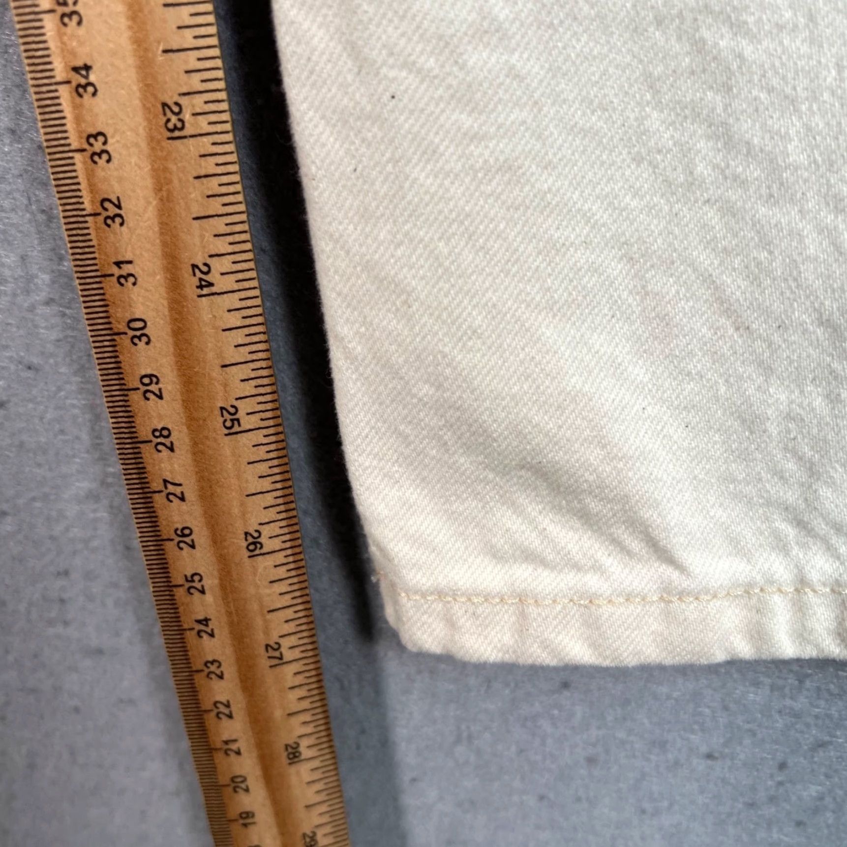 Everlane Everlane The Rigid Slouch Jeans Ivory Womens Size 27 Regular Size 27" / US 4 / IT 40 - 7 Thumbnail