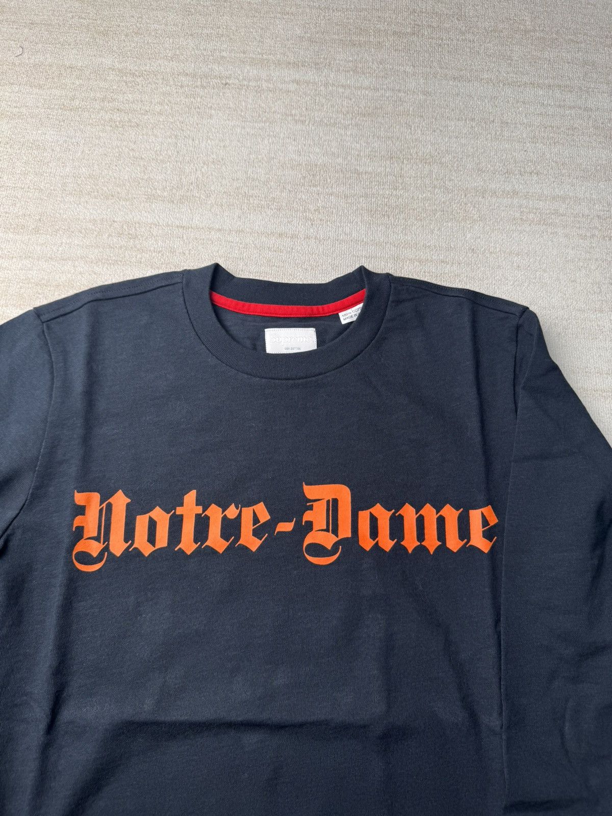 Supreme Notre dame ls tee Size US S / EU 44-46 / 1 - 3 Thumbnail