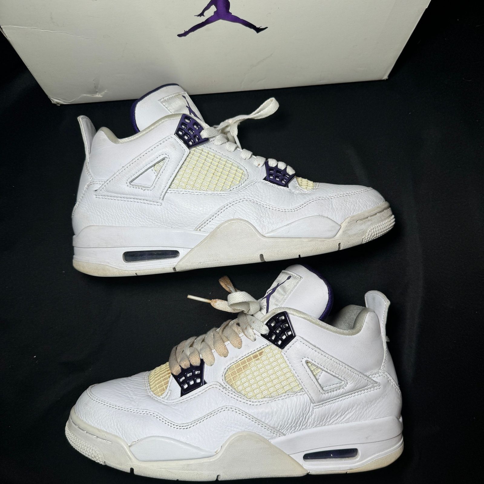 Jordan Brand × Nike Size 9 - Nike Air Jordan 4 Retro Purple Metallic Men's Shoes Size US 9 / EU 42 - 3 Thumbnail