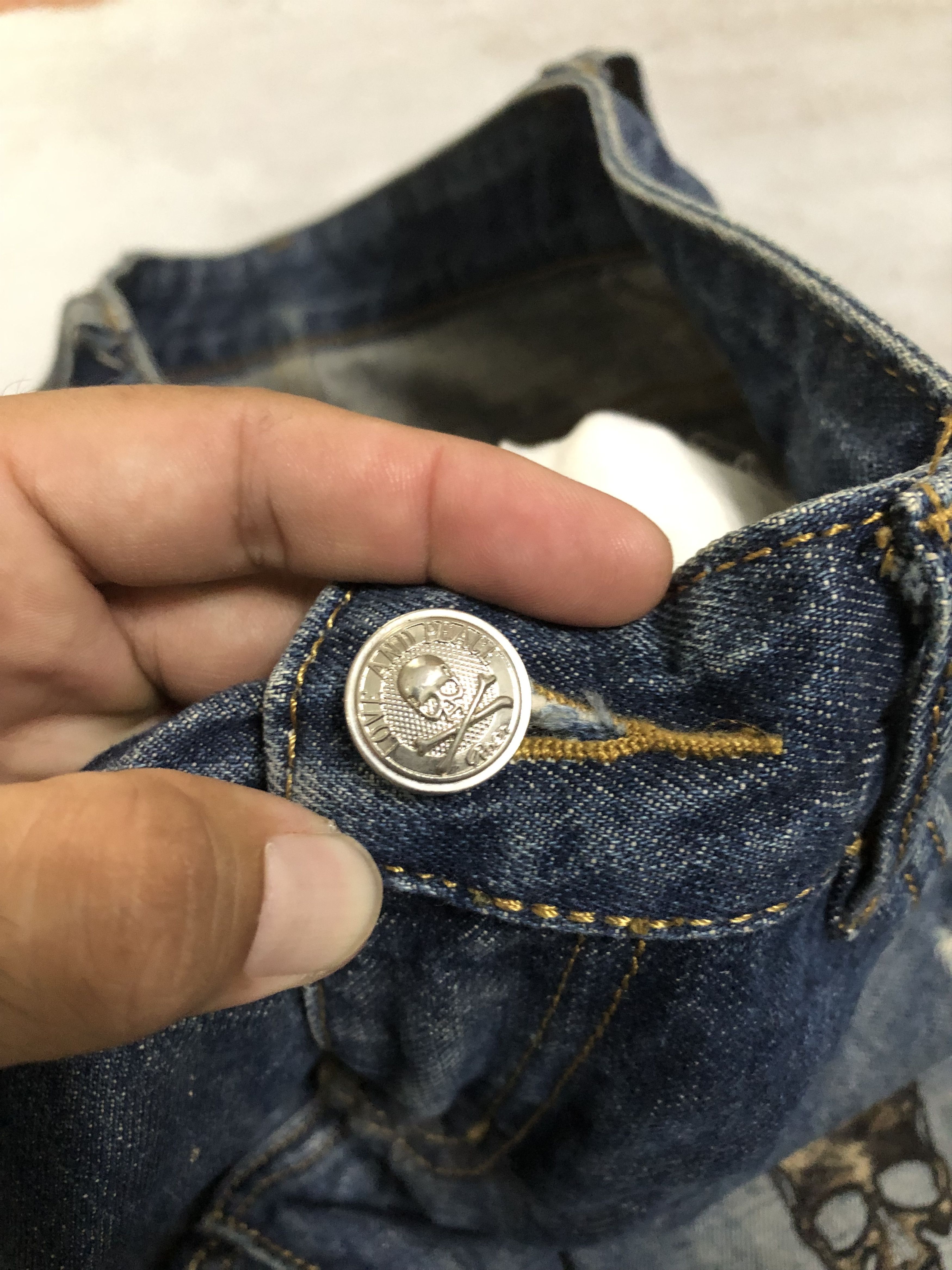 Japanese Brand Roen skull punk studed distresseed japanese brand jeans Size US 30 / EU 46 - 9 Thumbnail
