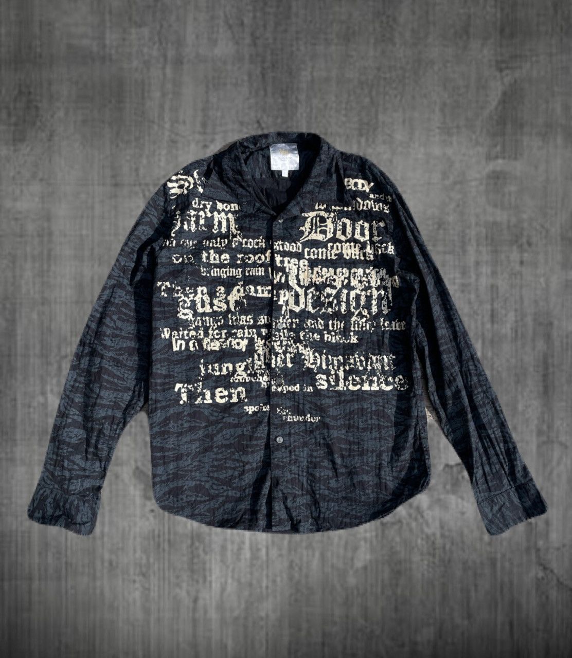 2000s Japanese archive Vkei Poem Grunge Button-up Shirts