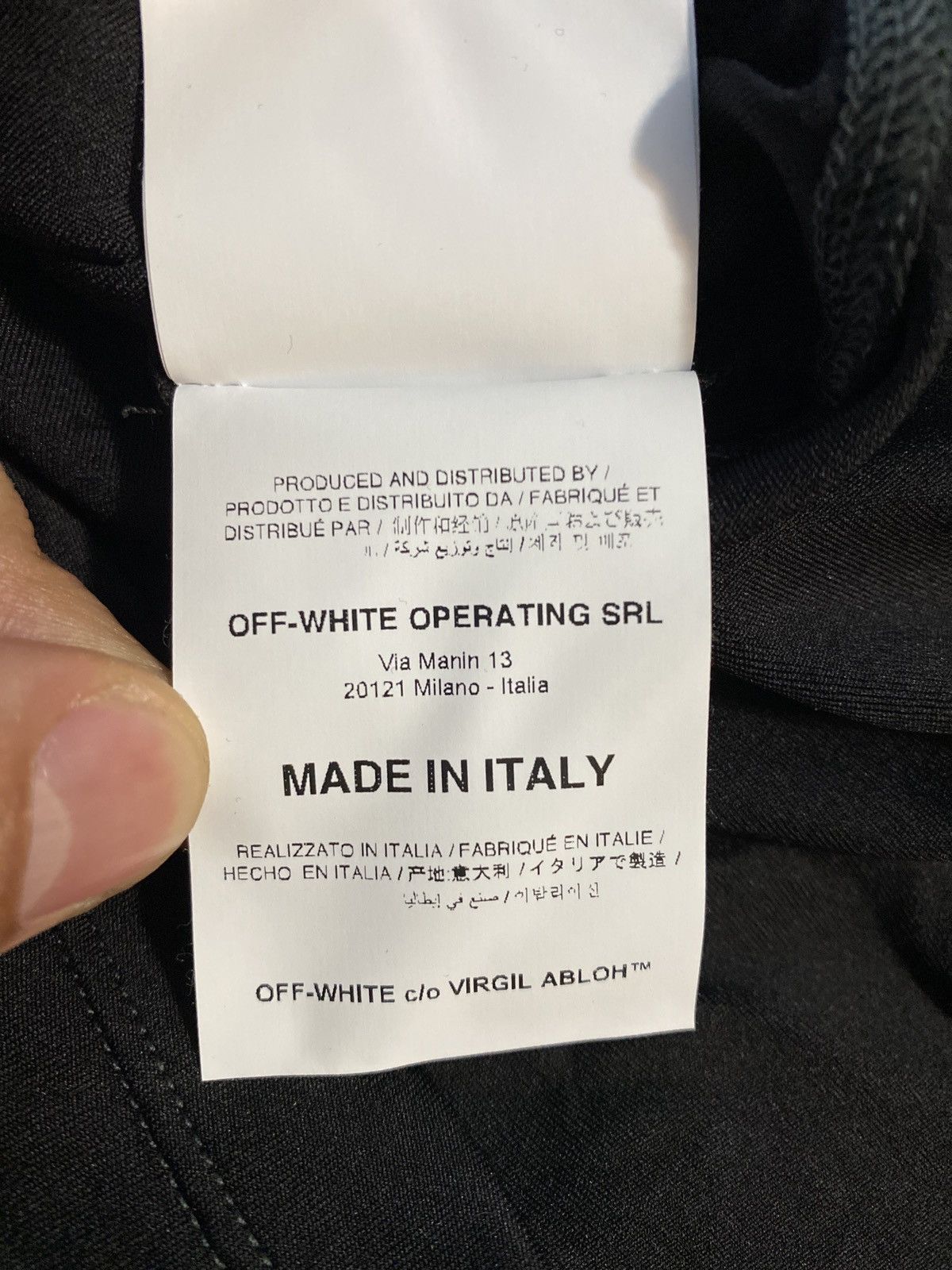 Off-White × Virgil Abloh Off-White Running L/S Tee Black Silver Size US M / EU 48-50 / 2 - 4 Thumbnail