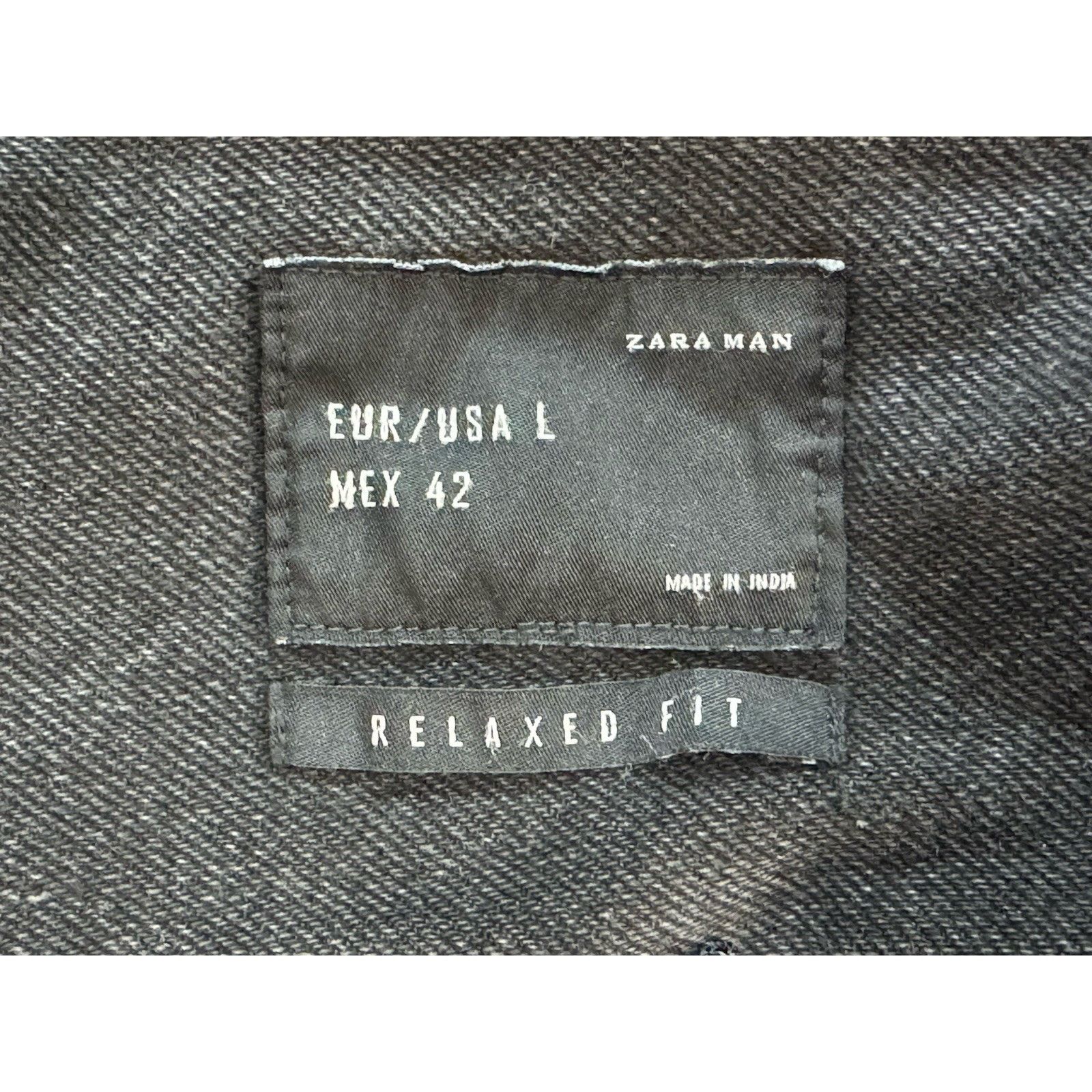 Zara Steven ZHU Deep House Electronic Music Upcycled Denim Jacket Size L / US 10 / IT 46 - 14 Thumbnail