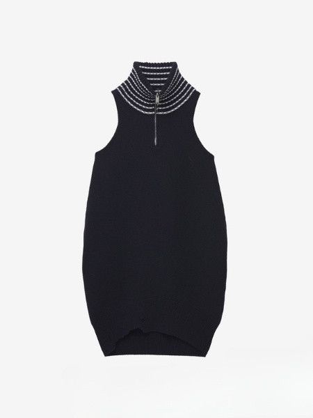 Alexander McQueen o1srvl11e0326 Knitted Mini Dress in Navy Size XL / US 12-14 / IT 48-50 - 1 Thumbnail