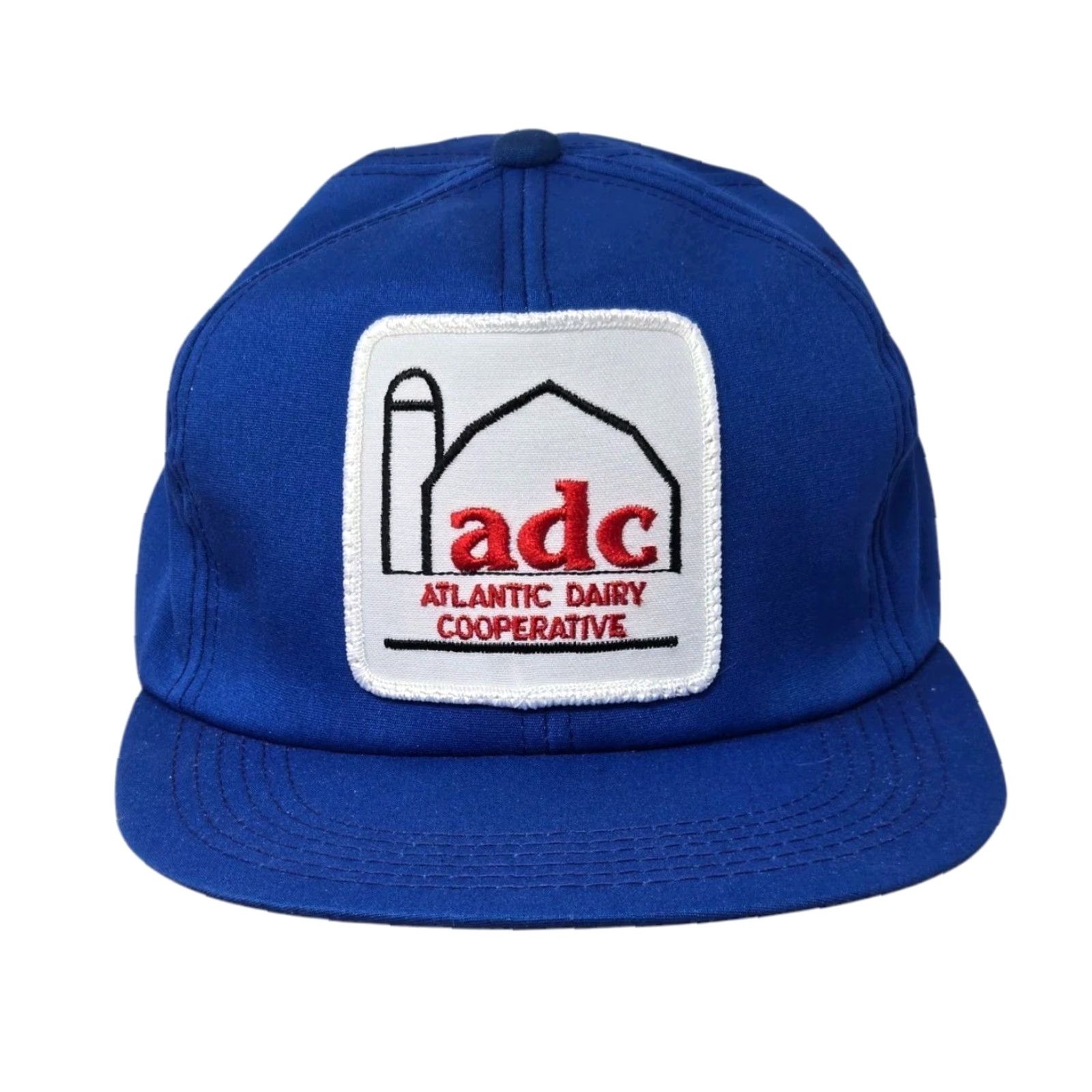 Vintage VINTAGE Atlanta Dairy Cooperative Trucker Hat K-Products Made in USA Big Patch Blue Cotton Adjustable 1990s Cap Mens Size ONE SIZE - 2 Thumbnail