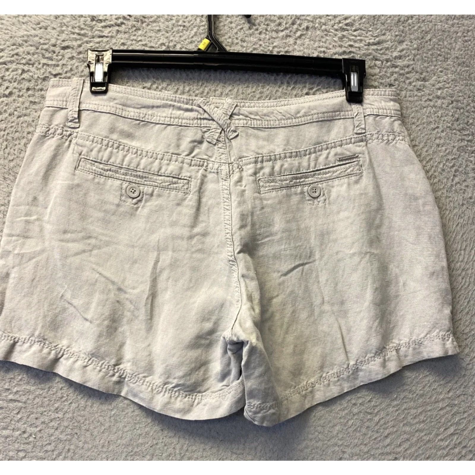 Calvin Klein Calvin Klein Shorts Womens 12 Gray Linen Blend Pockets Casual Ladies 107-36 Size 36" / US 14 / IT 50 - 7 Thumbnail