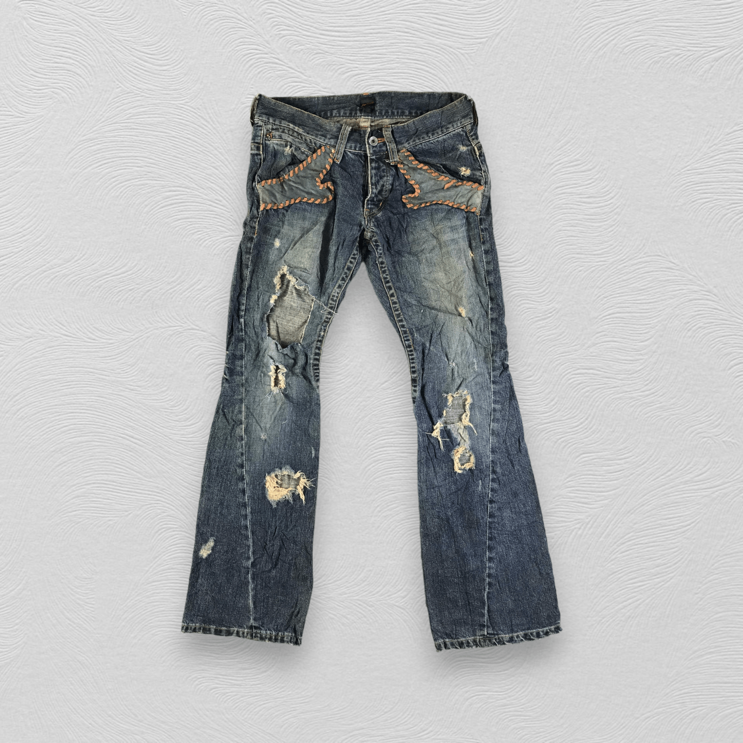 JACKROSE Jack Rose Sick Distressed Flare Jeans s6 | Grailed