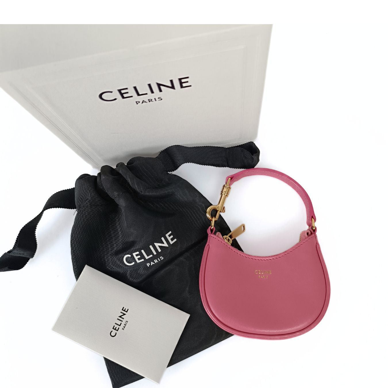 image of Celine Celine Celine Mini Ava Bag In Pink Leather, Women's