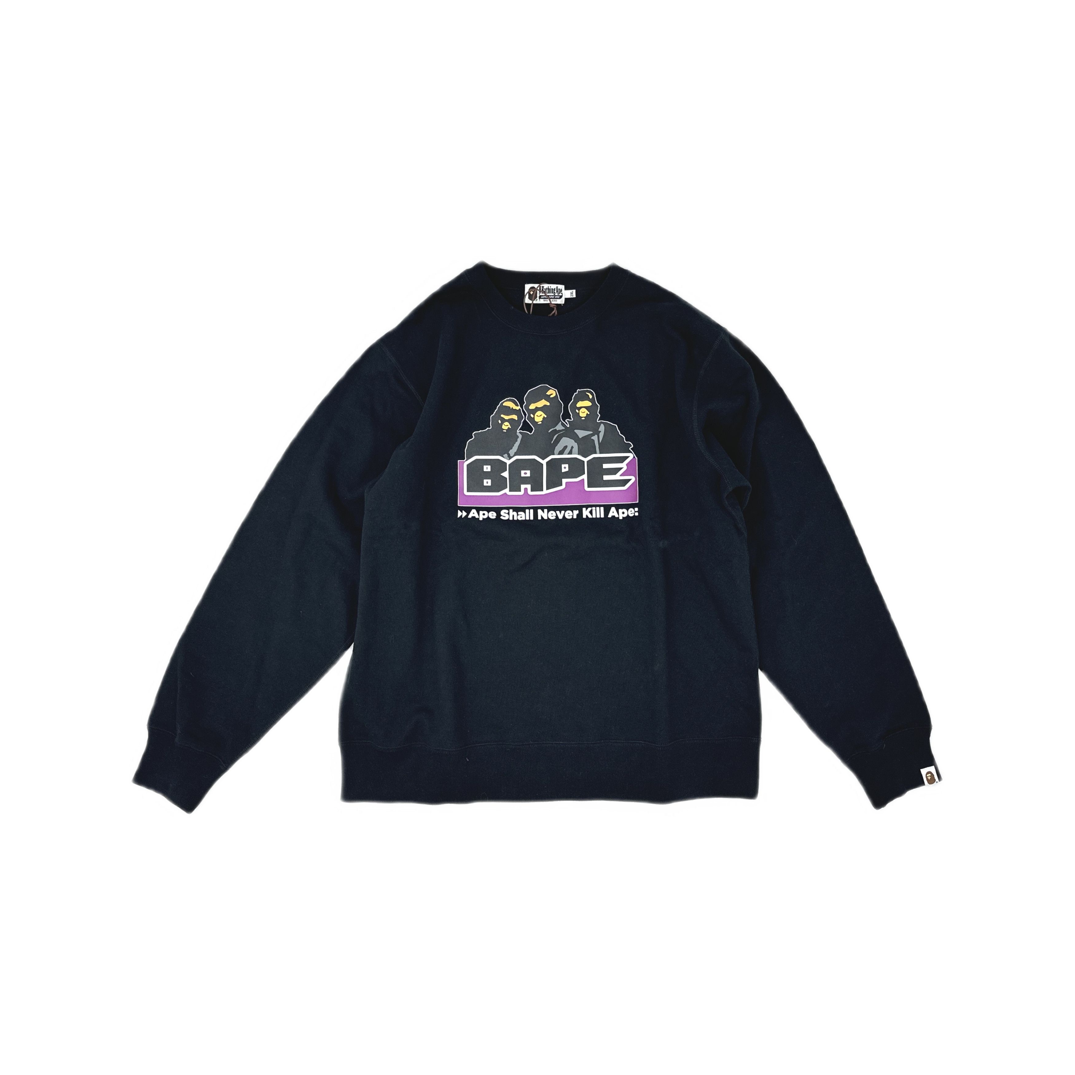 Bape A BATHING APE Graphic Crewneck Sweatshirt Size XXL Size US XXL / EU 58 / 5 - 1 Thumbnail