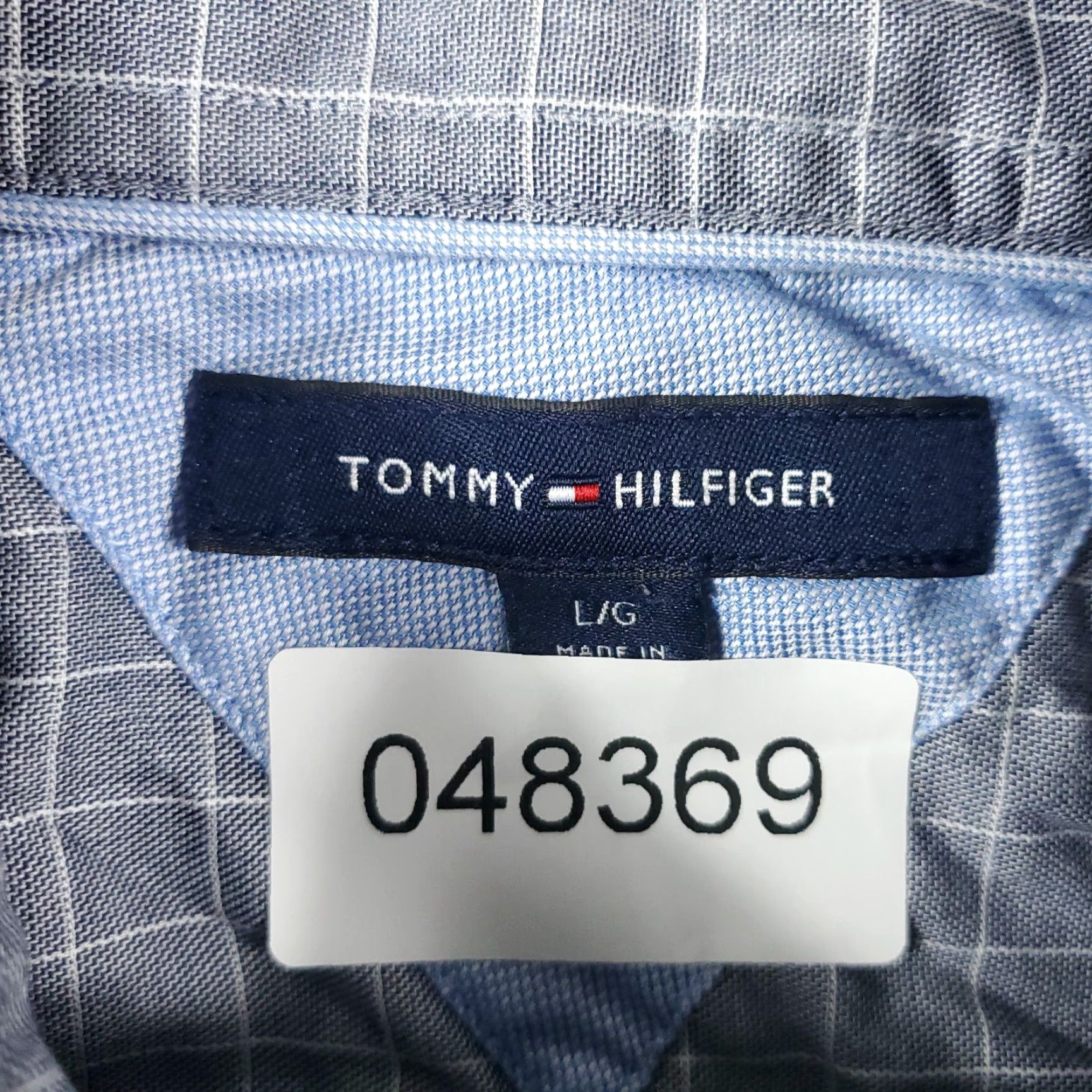 Tommy Hilfiger Tommy Hilfiger Button-Up Shirt Mens Large Blue Check Long Sleeve Casual Size US L / EU 52-54 / 3 - 8 Thumbnail
