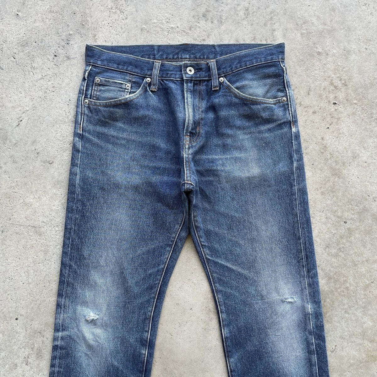 Japanese Brand Japanese Brand GU Faded Denim Pants Jeans W33x29 Size US 33 - 3 Thumbnail