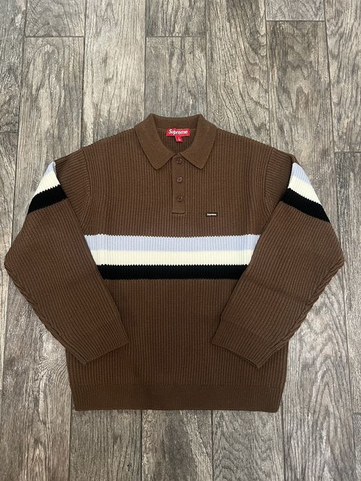 Supreme Small Box Polo Sweater Black-