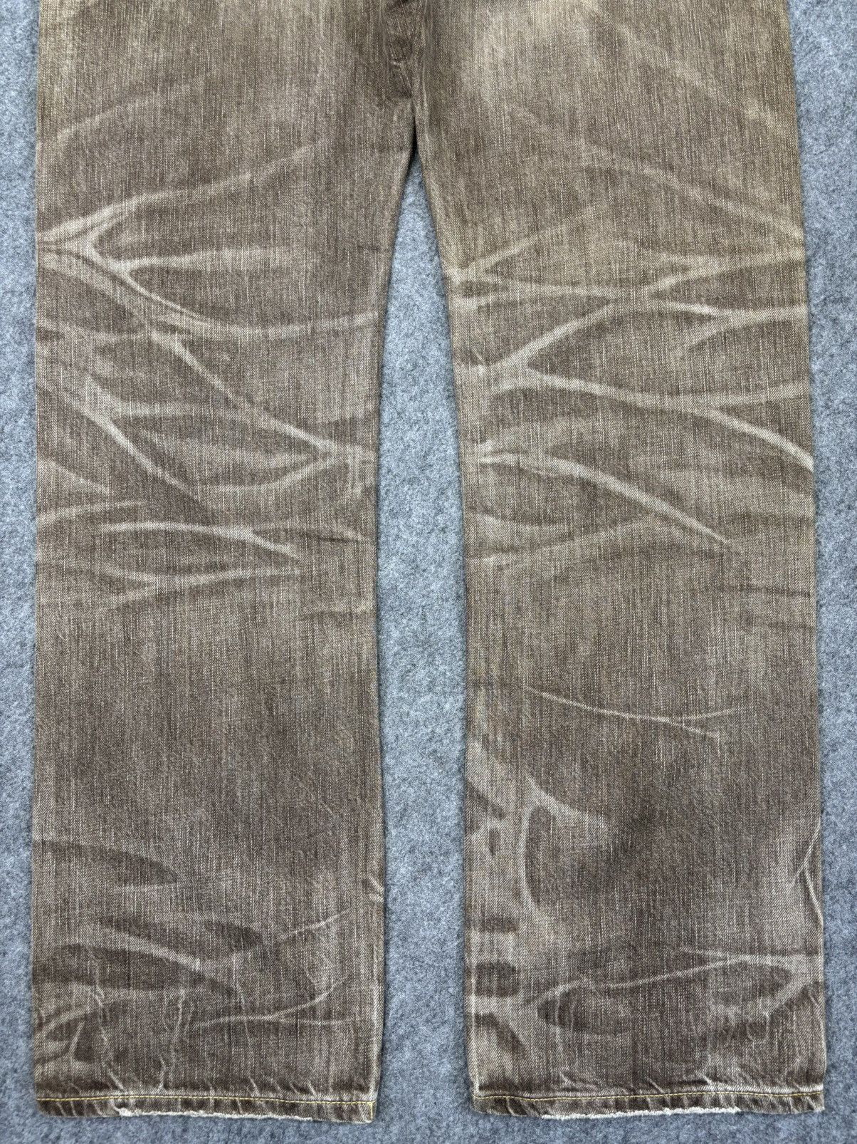 Edwin 💥Archival Fades💥Sick Edwin 503 Brown Denim K20 Size US 35 - 8 Thumbnail