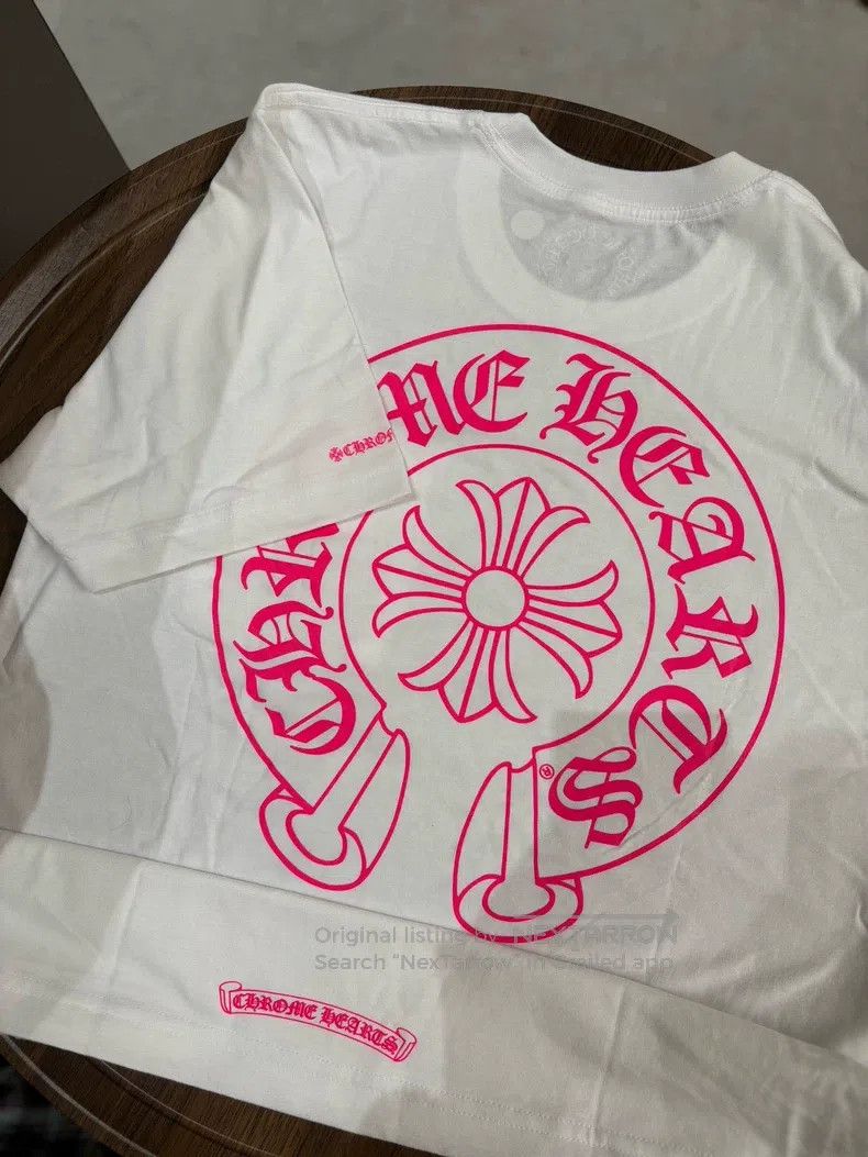 CHROME HEARTS Size M White horseshoe short sleeve