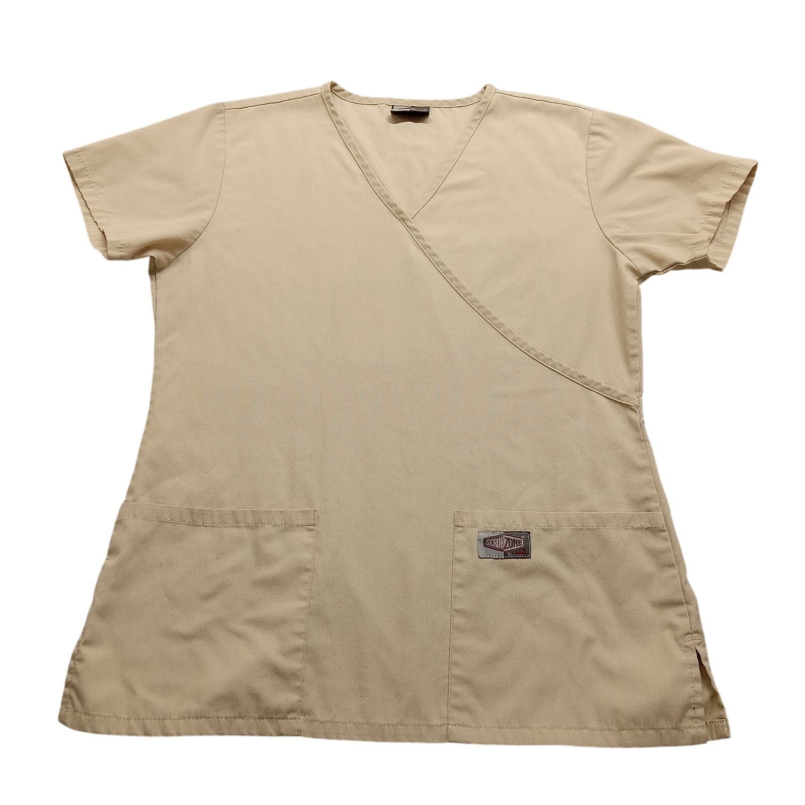 & Other Stories Scrub Zone Landau Scrub Top S Women's Short Sleeve Beige Size S / US 4 / IT 40 - 1 Thumbnail
