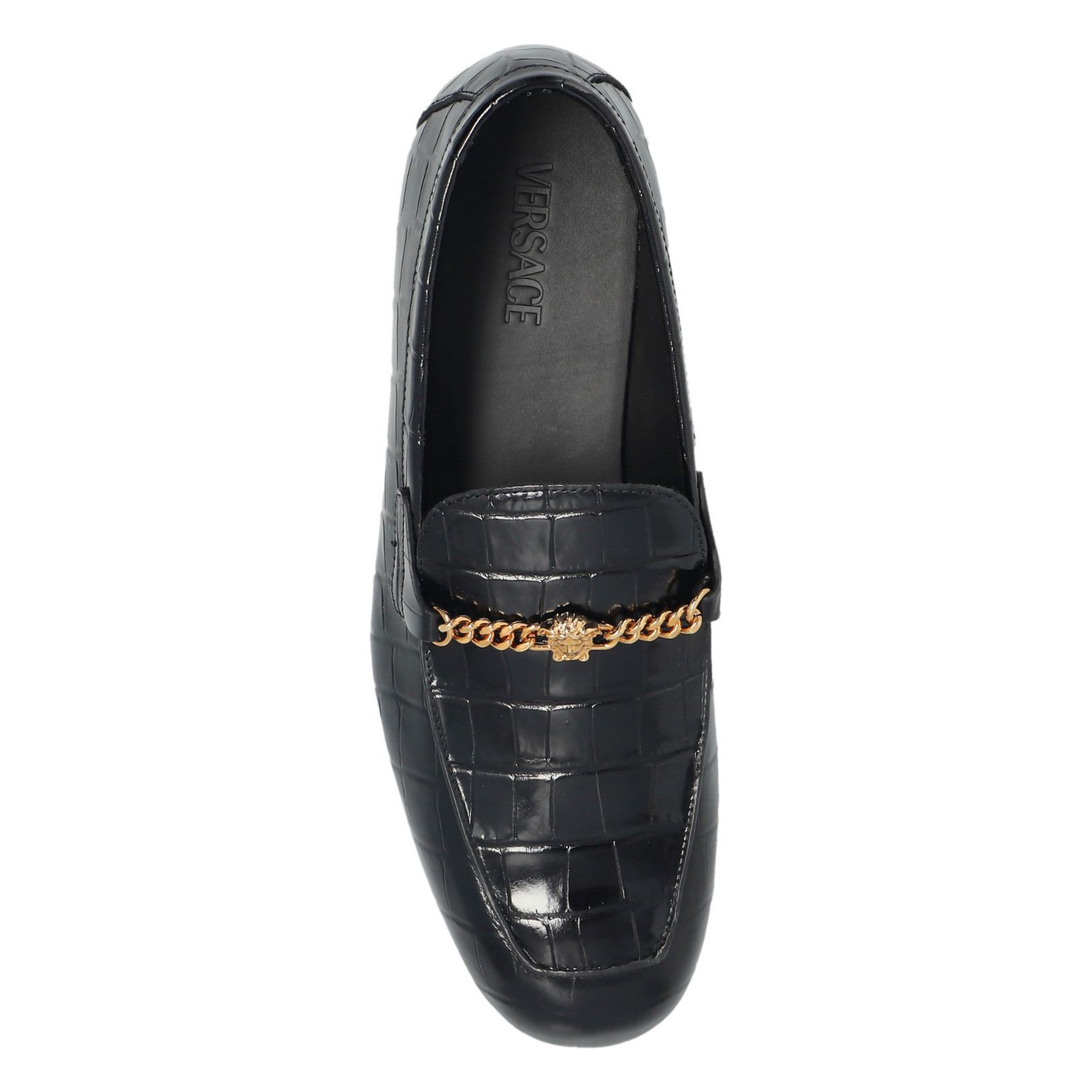 Versace VERSACE Black Embossed Leather Medusa Loafers New & Authenti Size US 6.5 / EU 39-40 - 5 Thumbnail