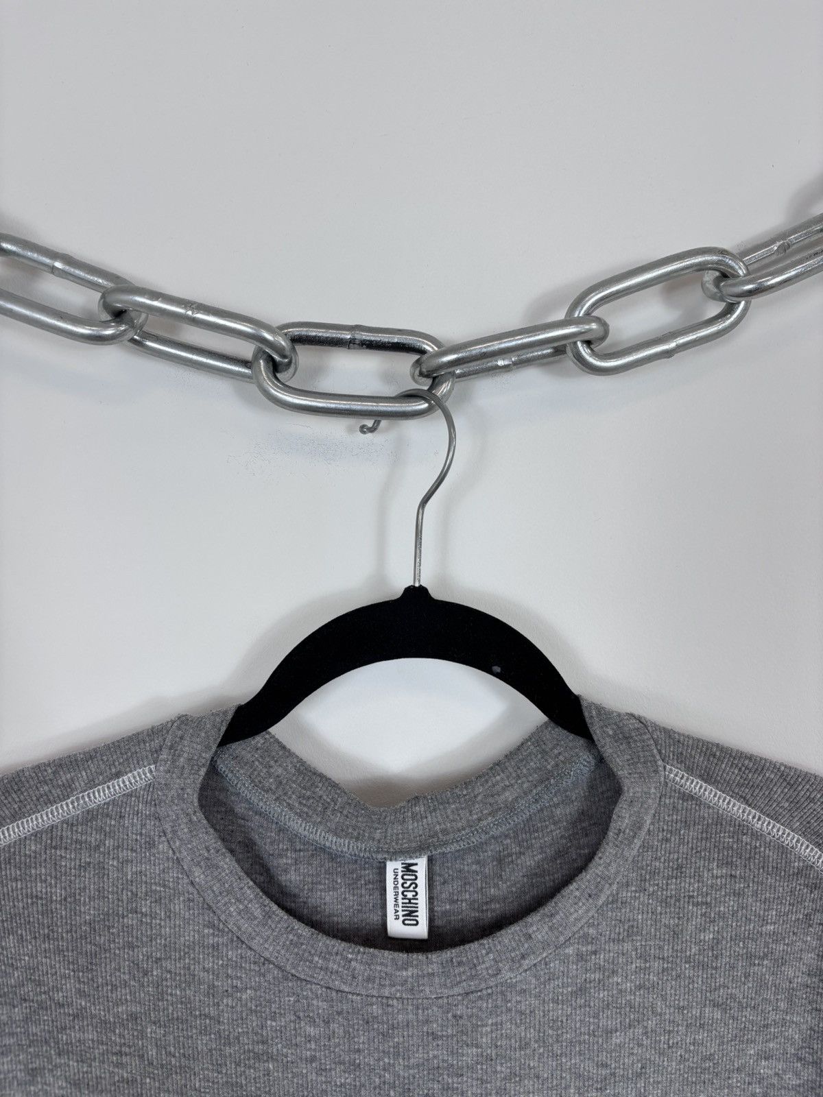 Moschino Moschino Underwear Women’s Grey Peace Love T-Shirt Tee Size L / US 10 / IT 46 - 4 Thumbnail
