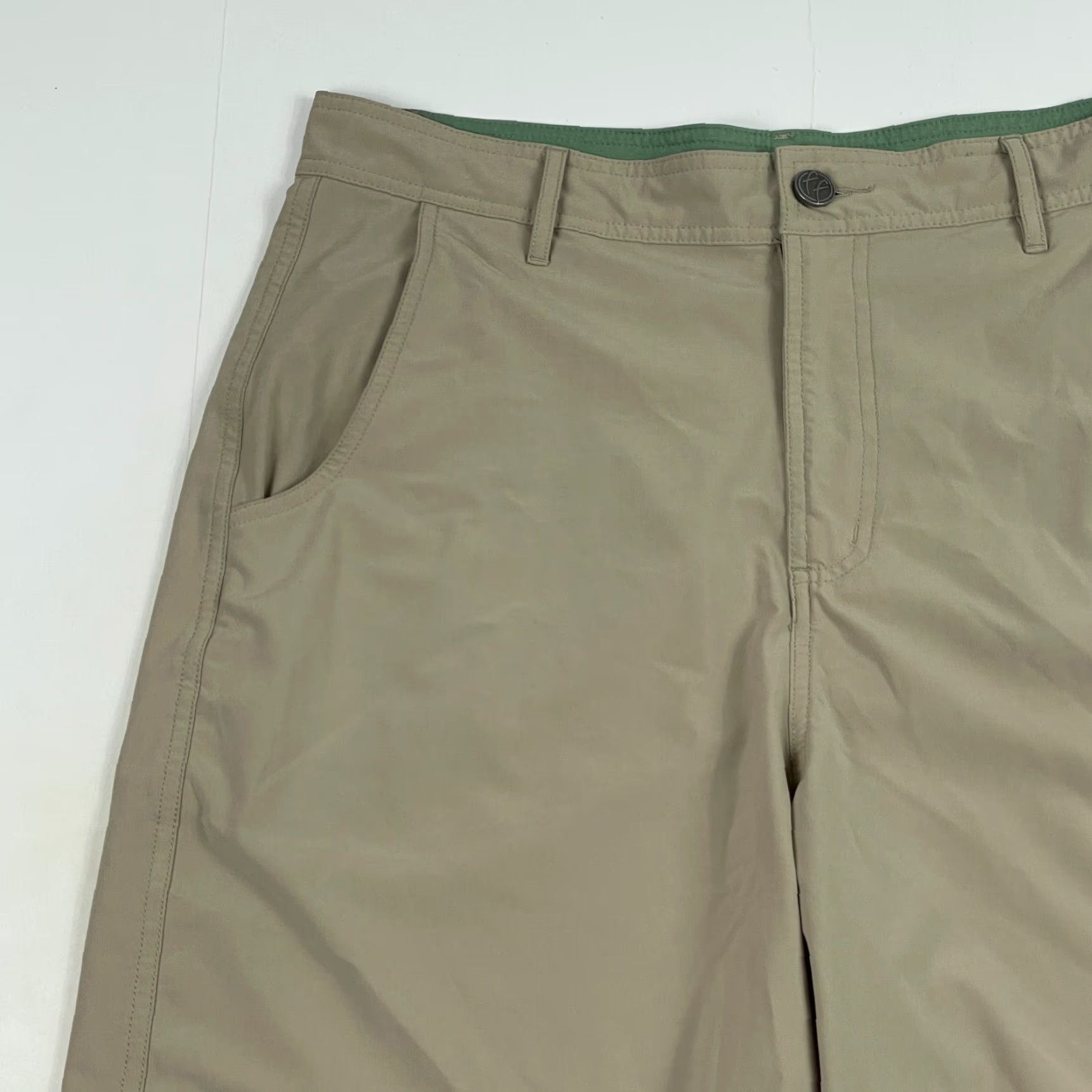 Vintage Free Fly Shorts Men 32 x 10 Beige Athletic Pockets Moisture Wicking Stretch Athletic Activewear Beach Hiking Gym Spring Summer Wear Mens Size US 32 / EU 48 - 2 Thumbnail