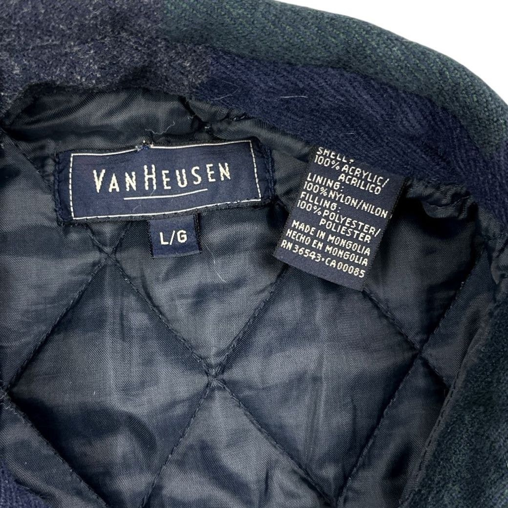 Van Heusen VINTAGE Van Heusen Shirt Jacket Adult LARGE Green Plaid 90s Barn Coat Jacket Men Size US L / EU 52-54 / 3 - 4 Thumbnail