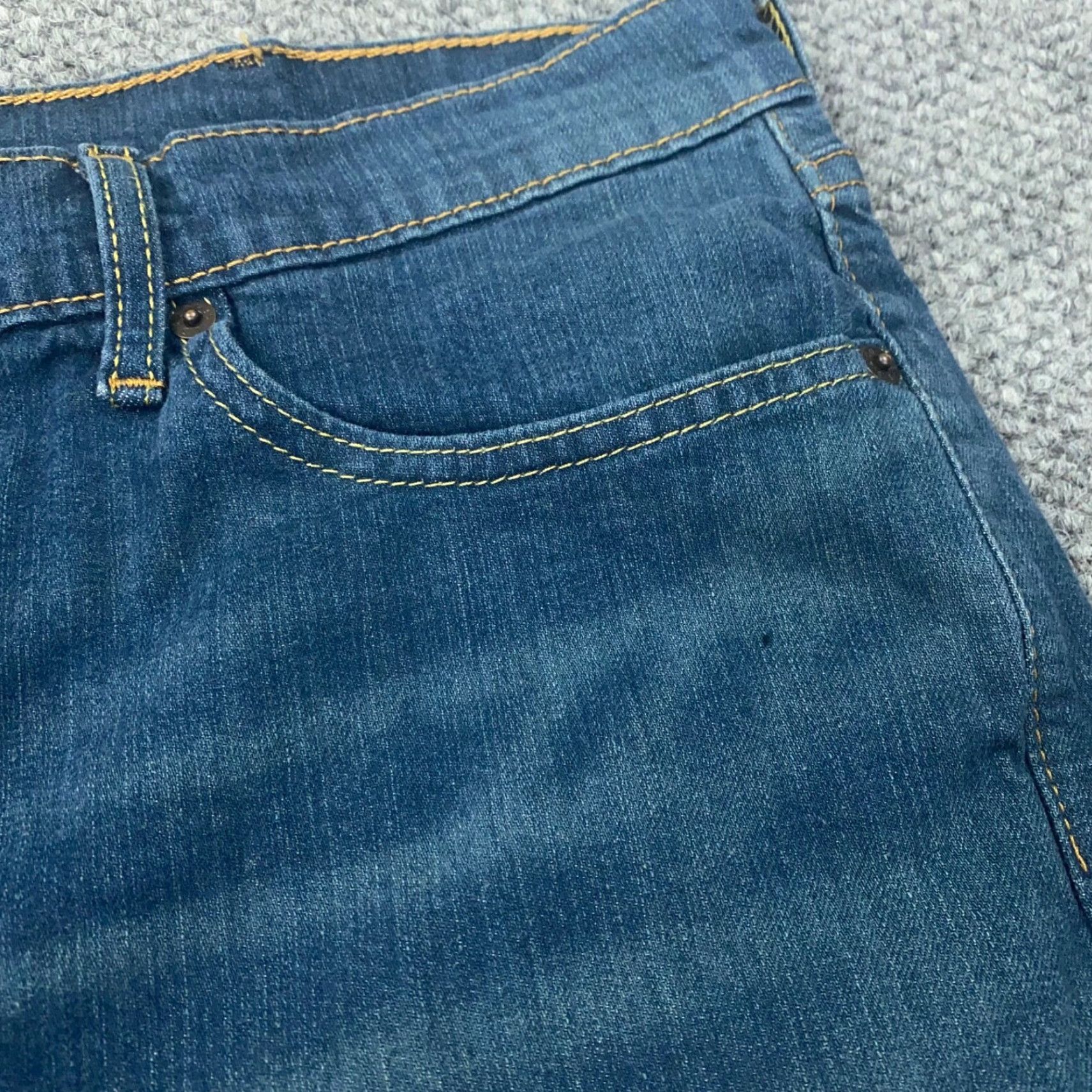 Levi's Levis Jeans 514 Mens Blue 39x31 Straight Stretch Size US 39 - 3 Thumbnail