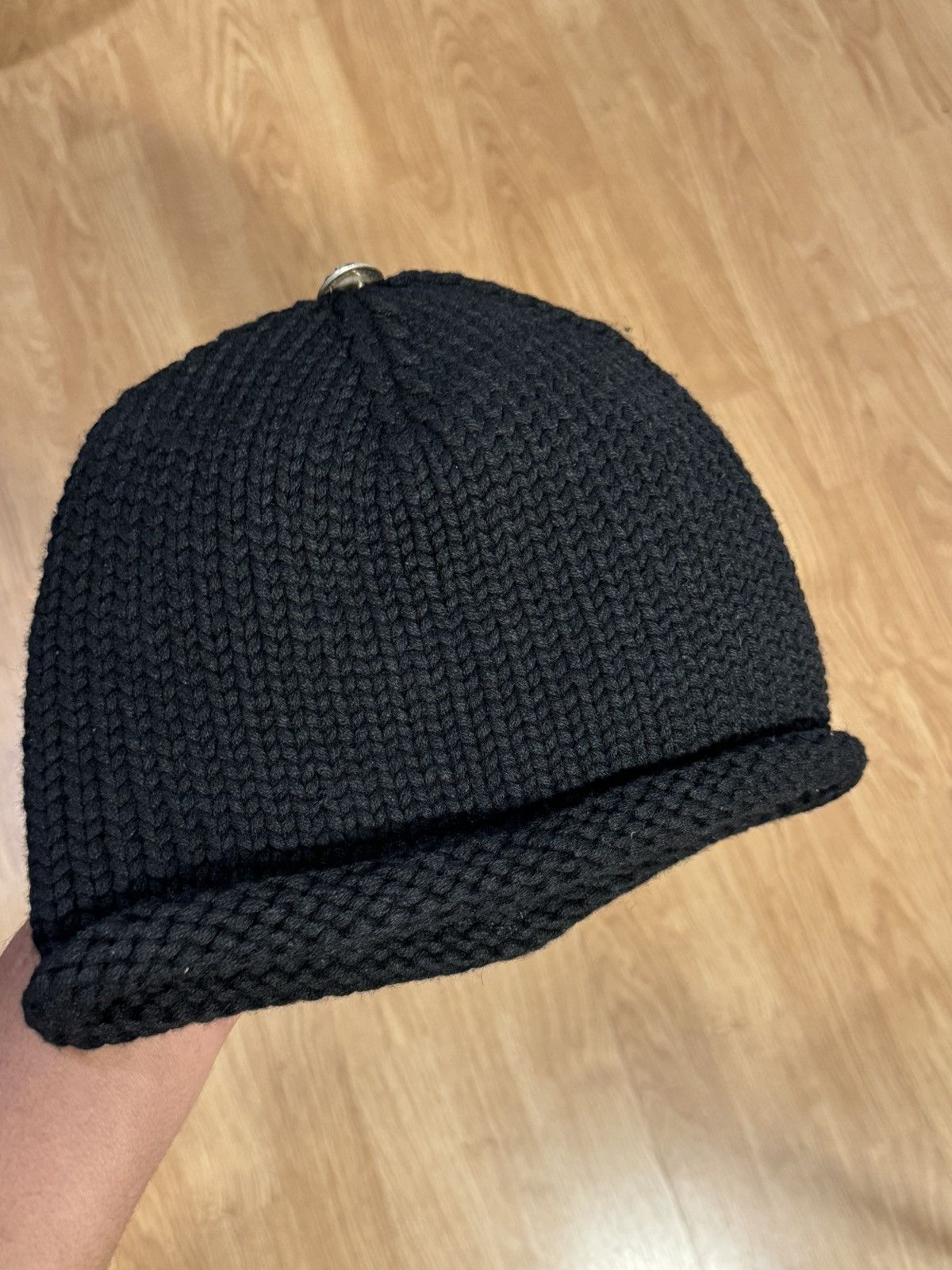 Chrome Hearts Chrome Hearts Black Cashmere Black Cross Patch Beanie Size ONE SIZE - 3 Thumbnail