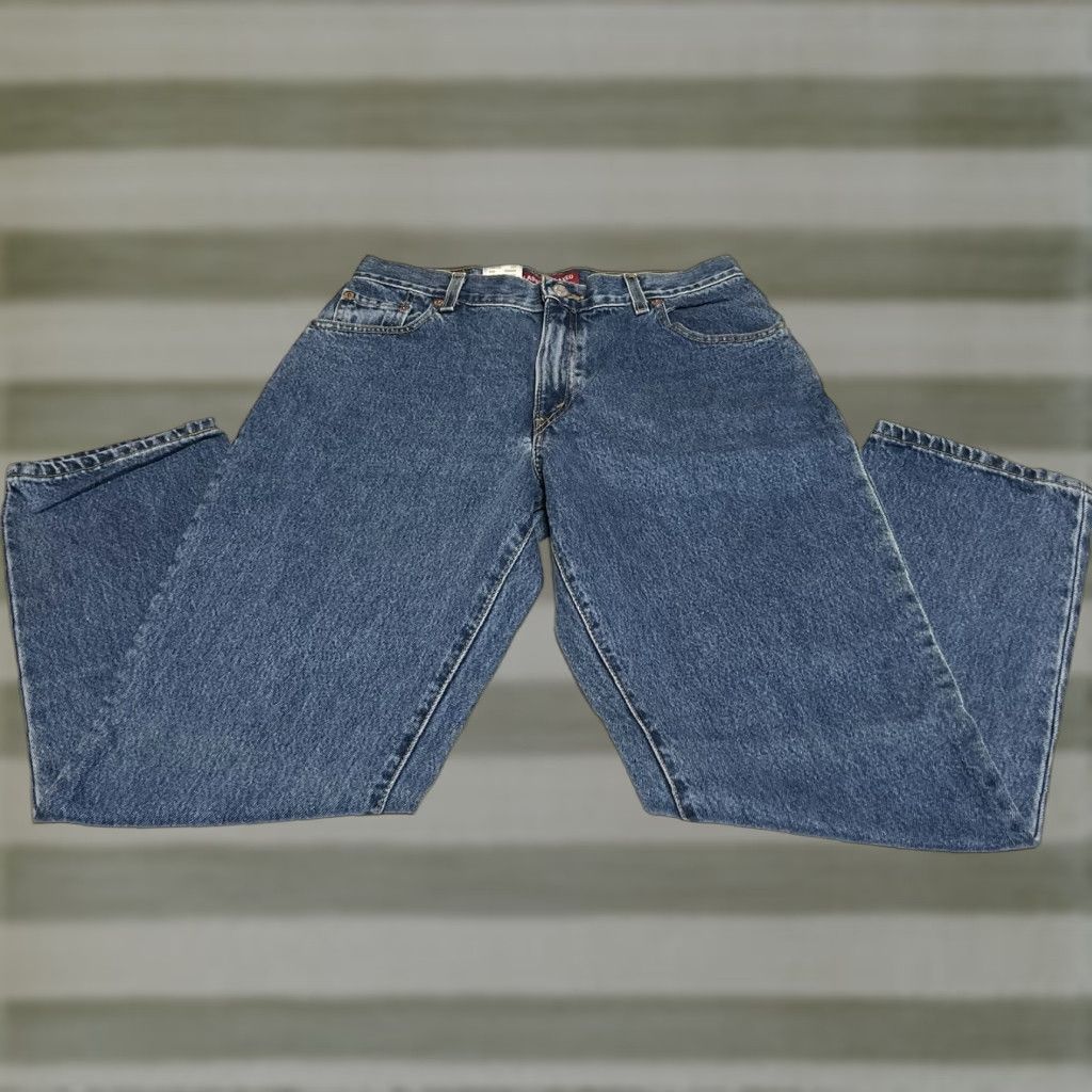 Levi's VINTAGE Levi's 550 Jeans Women 12 30x30 Blue Denim NWT Y2K Relaxed Classic 5-Pocket Button Zip High Rise,Tapered Mens Girls Womens Size 34" / US 12 / IT 48 - 1 Thumbnail