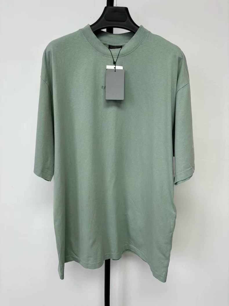 Balenciaga Balenciaga Mint green embroidered logo short sleeve T-shir Size US M / EU 48-50 / 2 - 2 Thumbnail
