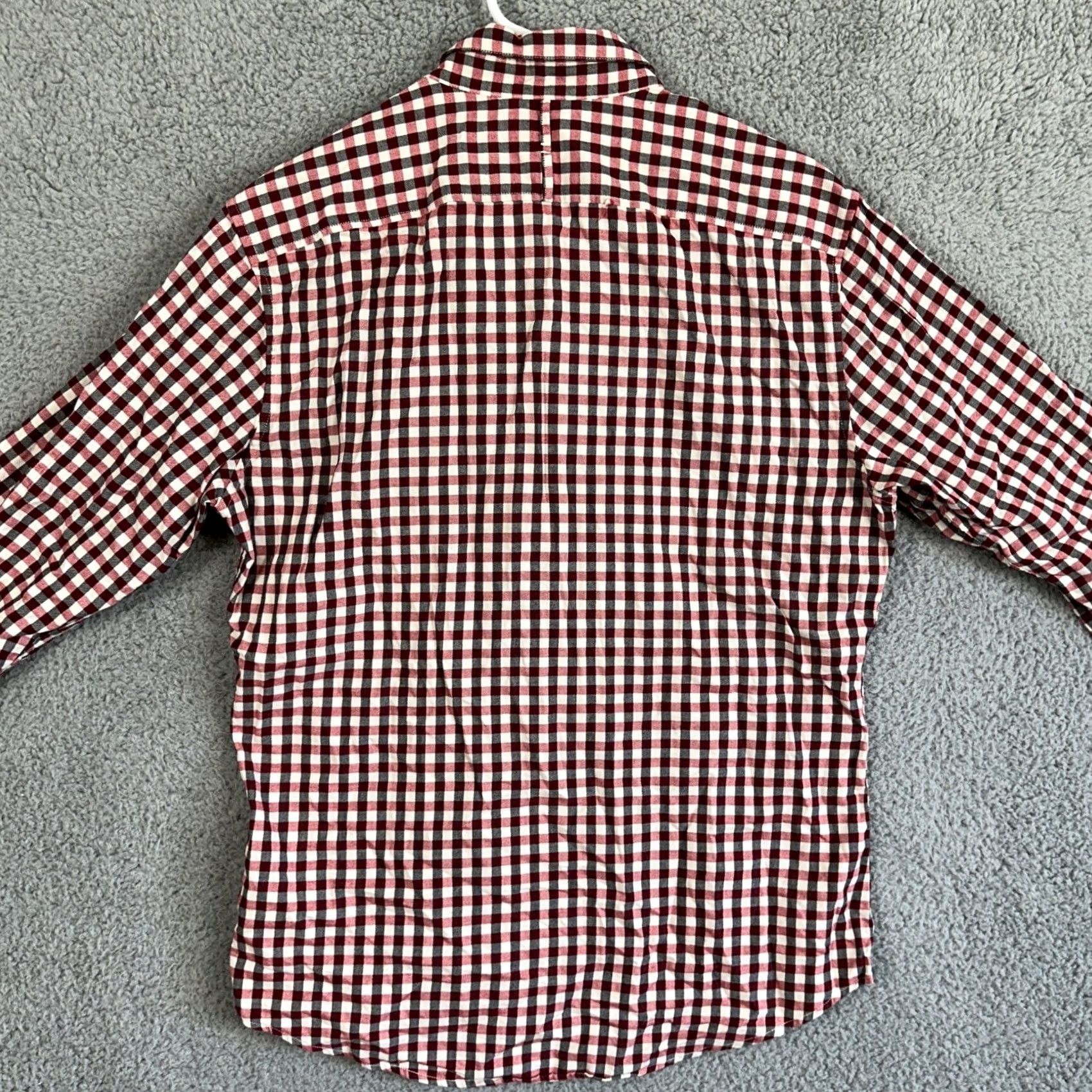 Banana Republic Banana Republic Luxe Shirt Flannel Button Down Mens Medium Red Plaid Grant Fit Shirt Mens Regular Red Plaid Button-Down Size US M / EU 48-50 / 2 - 3 Thumbnail
